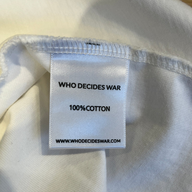 WHO DECIDES WAR/T-Shirt/XL/Cotton/WHT/Graphic/DARTH S/S TEE