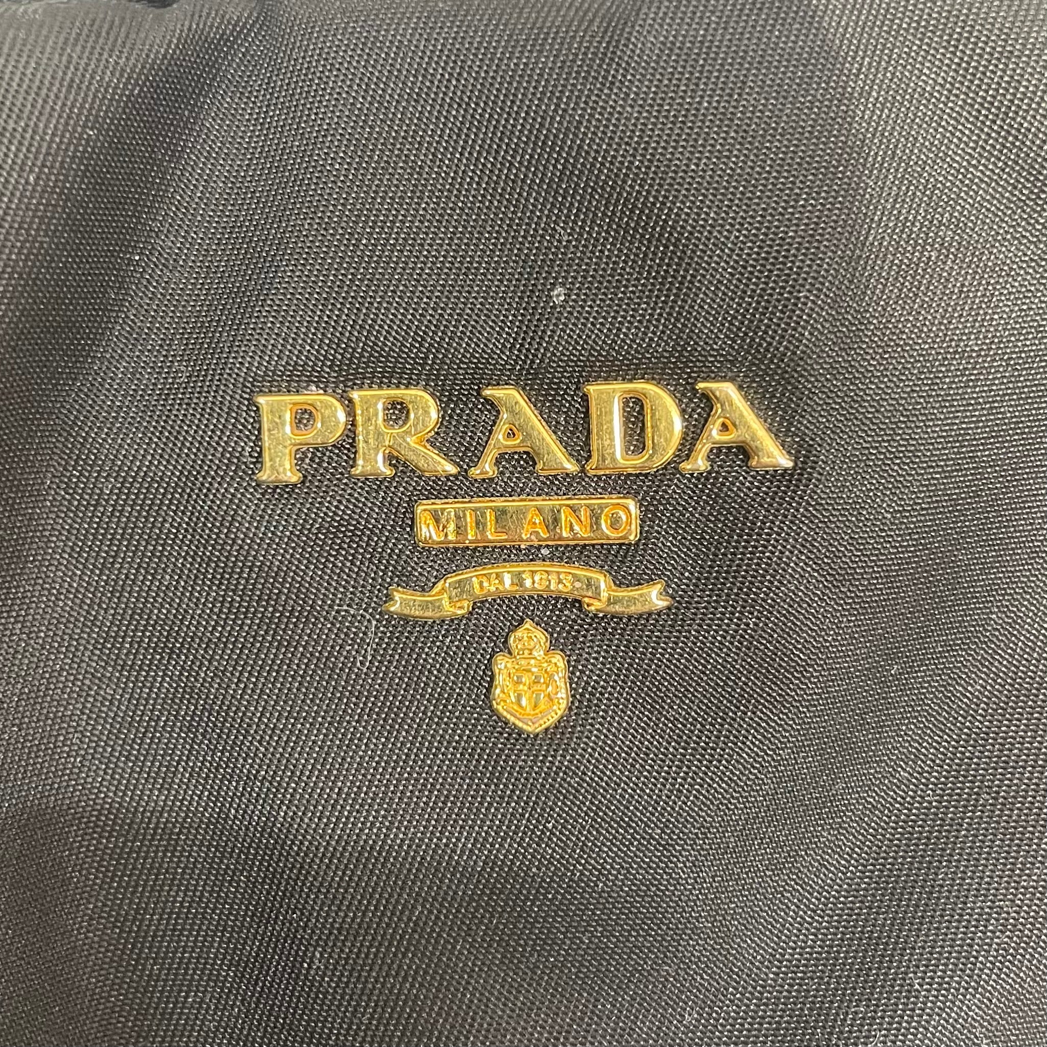 PRADA/Hand Bag/Nylon/BLK/floral view 3
