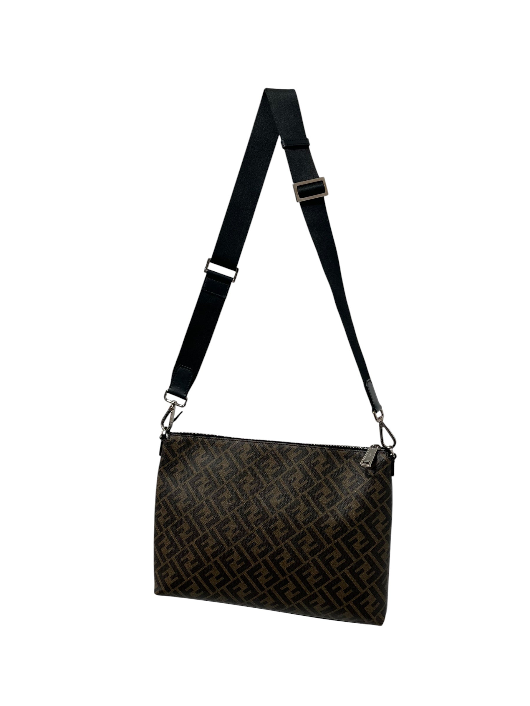 FENDI/Cross Body Bag/BLK/DIAGONAL MESSENGER BAG RED BLK view 2