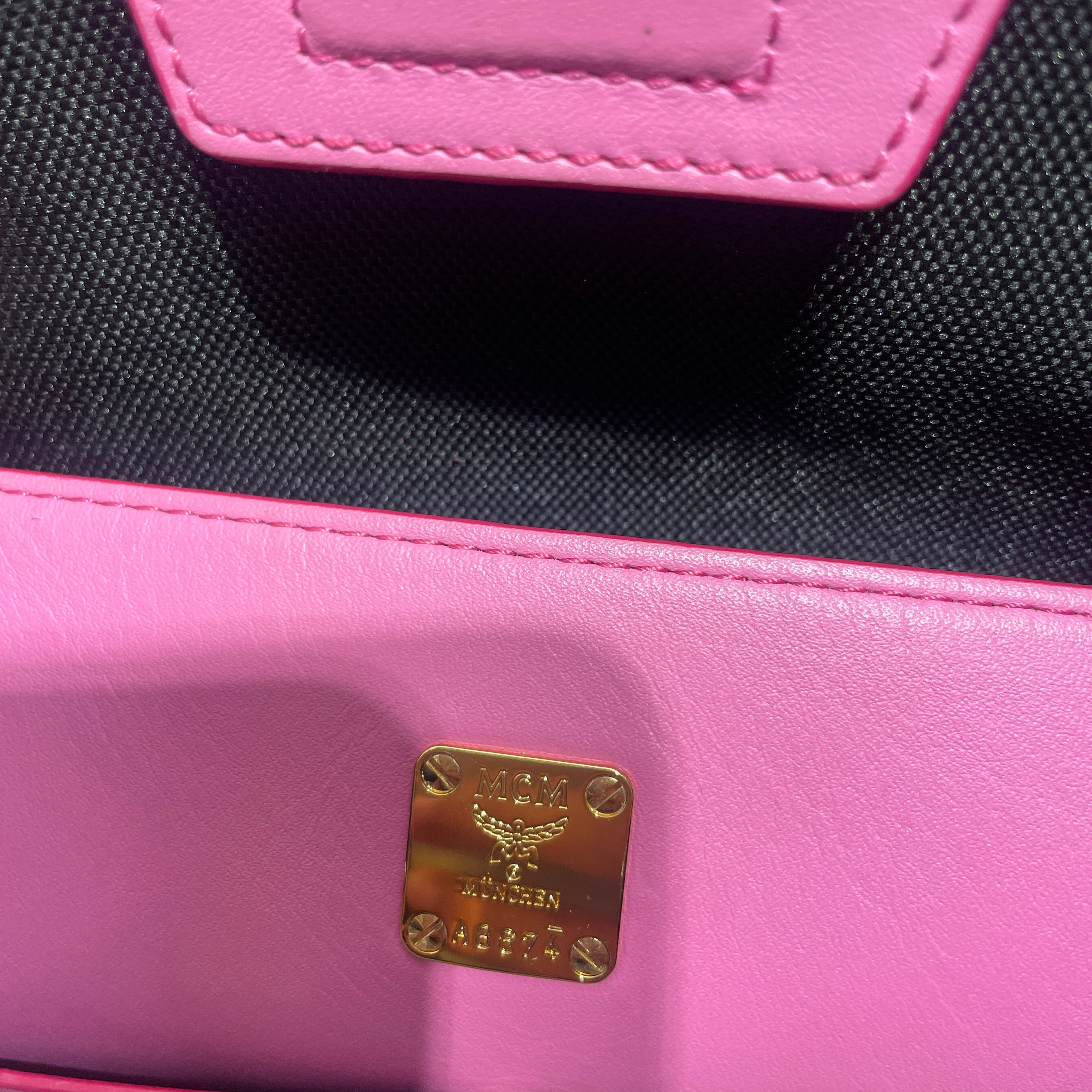 MCM/Tote Bag/Monogram/Leather/PNK/SHOPPERS TOTE view 4