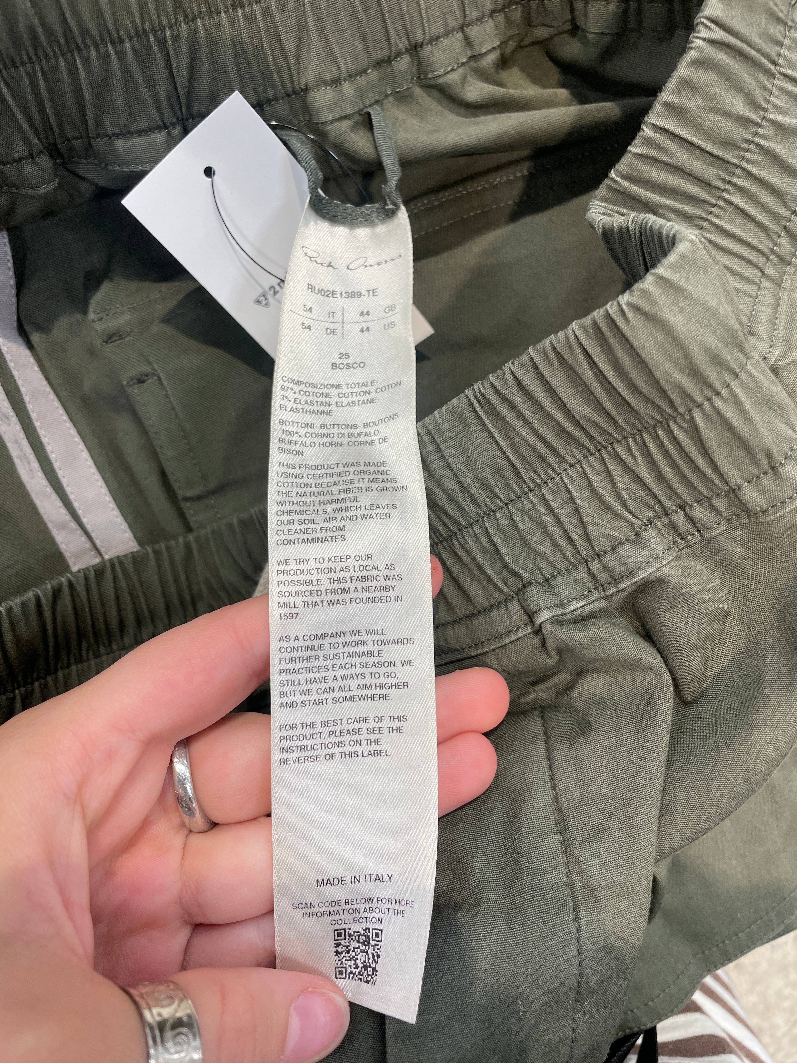 Rick Owens/Shorts/44/Cotton/KHK/cargo pods view 4