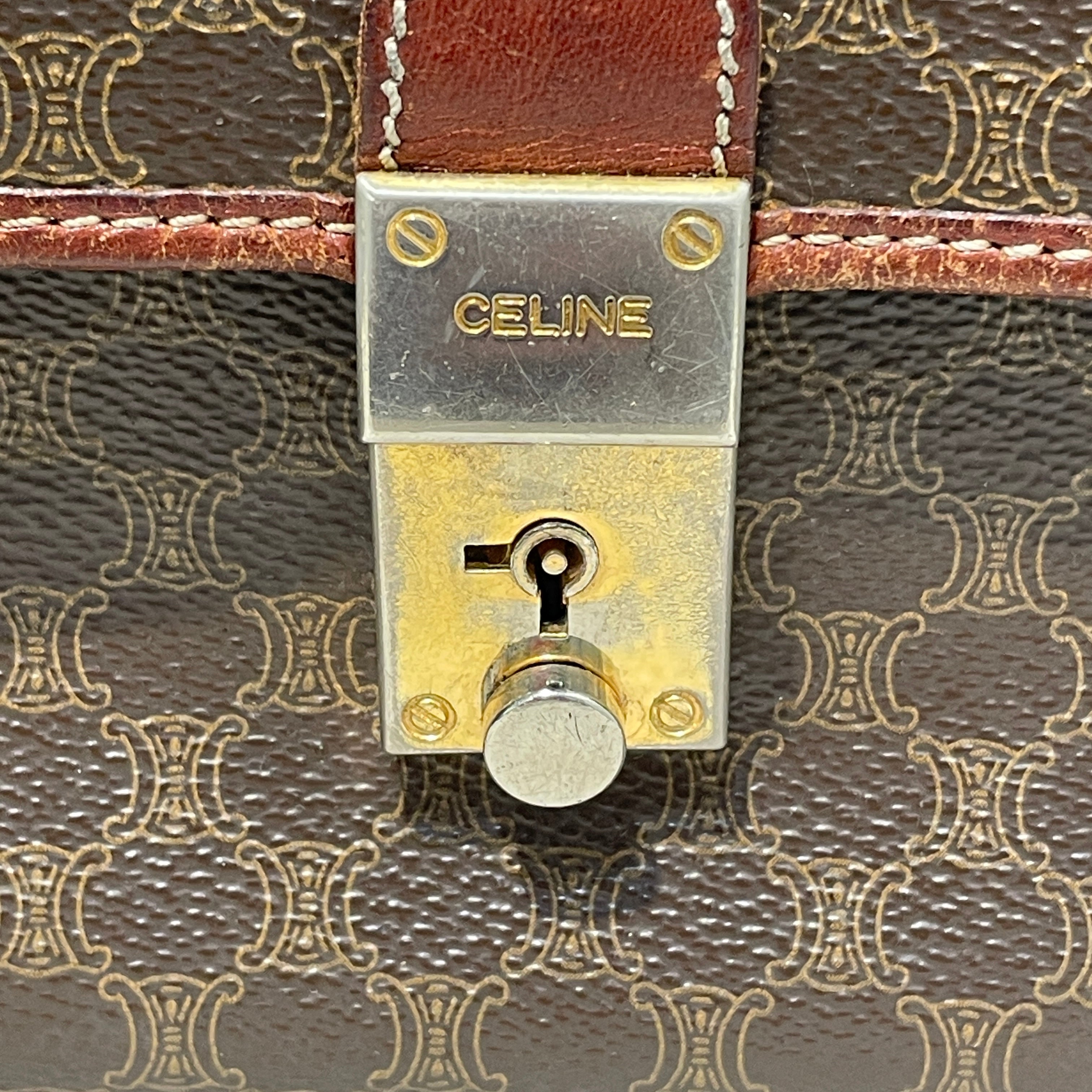 CELINE/Clutch Bag/Monogram/Leather/BRW/Macadam Vintage view 5