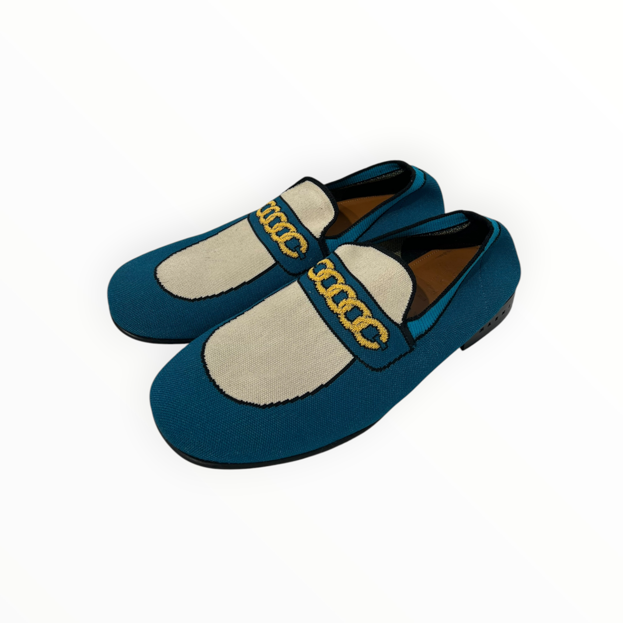 MARNI/Loafers/EU 43/Cotton/BLU/KNIT TROMPE LOAFERS view 1