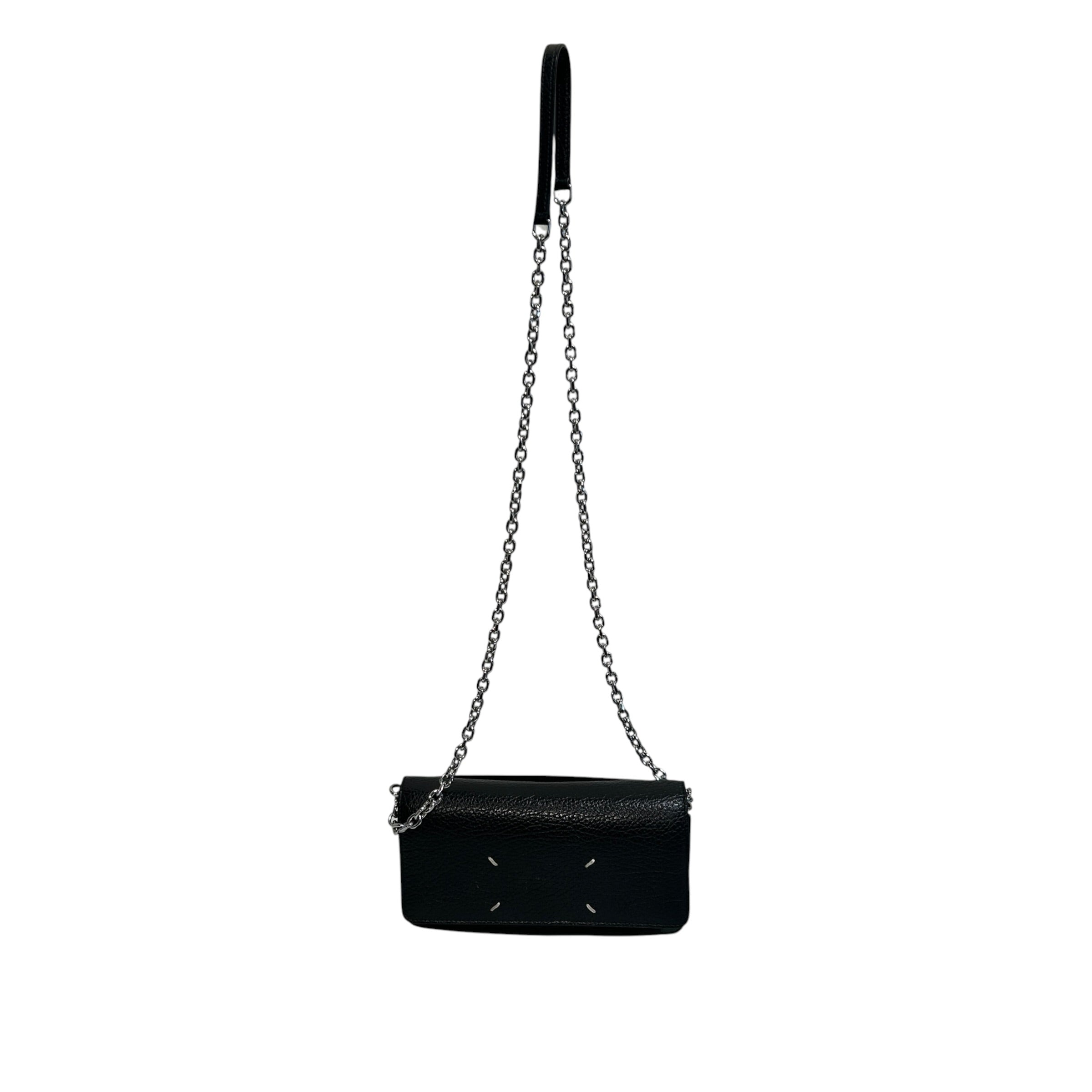 Maison Margiela/Cross Body Bag/Leather/BLK/chain crossbody clutch view 1