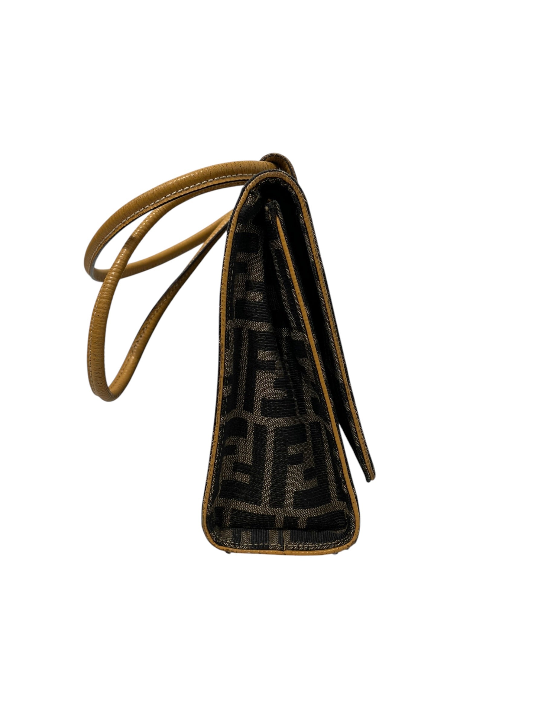FENDI/Hand Bag/Monogram/Cotton/BEG/ZUCCA HANDBAG view 4