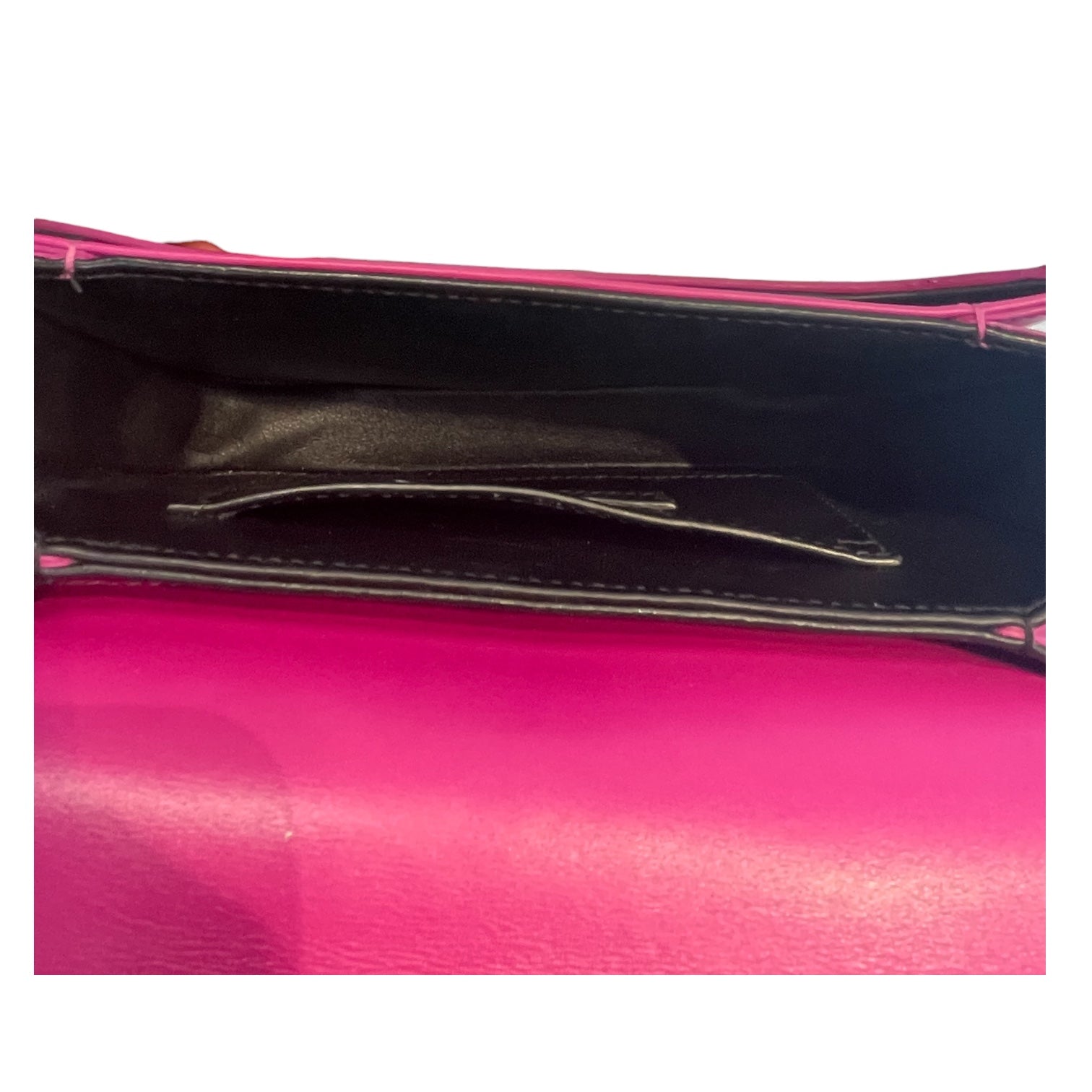 SAINT LAURENT/Cross Body Bag/Leather/PNK/hot pink ysl clasp view 3