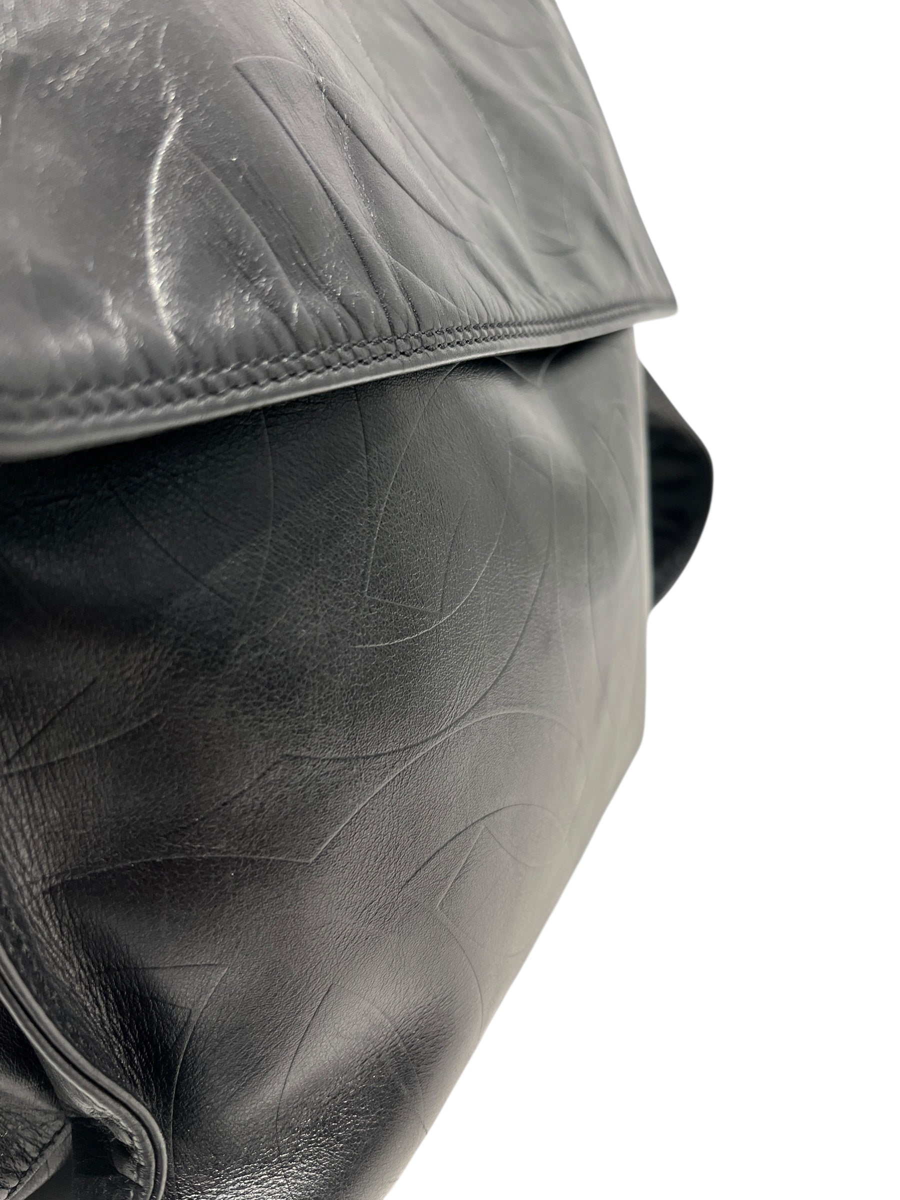 CHANEL/Bag/Lambskin/BLK/EMBOSSED SHOULDER BAG view 7