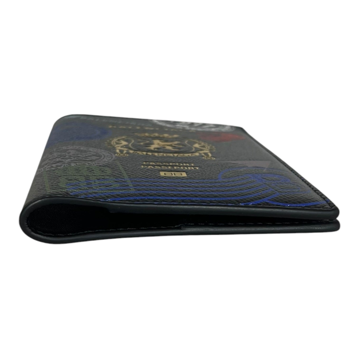 BALENCIAGA/Bifold Wallet/Graphic/Leather/BLK/M's/Passport Wallet view 3
