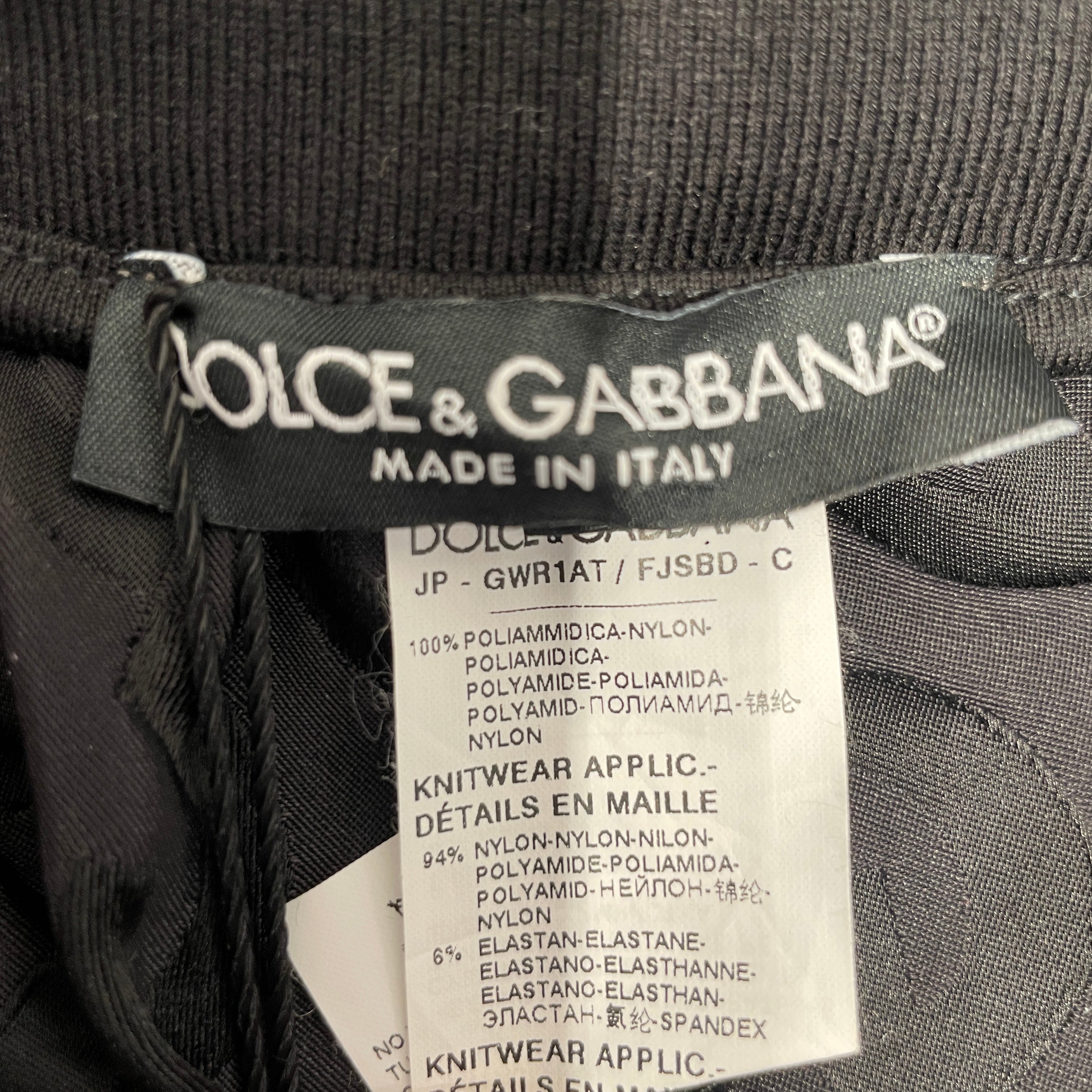 DOLCE&GABBANA/Straight Pants/48/Polyester/BLK/All Over Print/ view 3