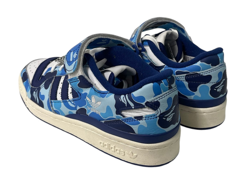 BAPE STA!/adidas/Low-Sneakers/US 8/Leather/BLU/