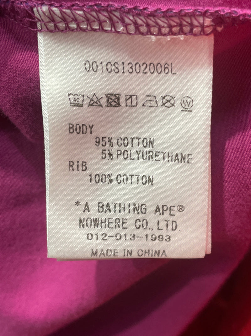 A BATHING APE/T-Shirt/S/Camouflage/Cotton/PPL/LOGO+APE FRONT CROPPED TOP