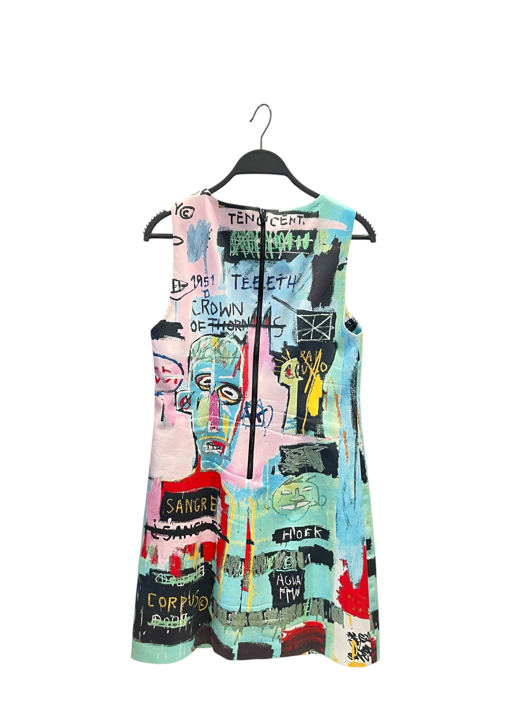 alice+olivia/SS Dress/2/All Over Print/Nylon/MLT/Basquiat Abstract view 3
