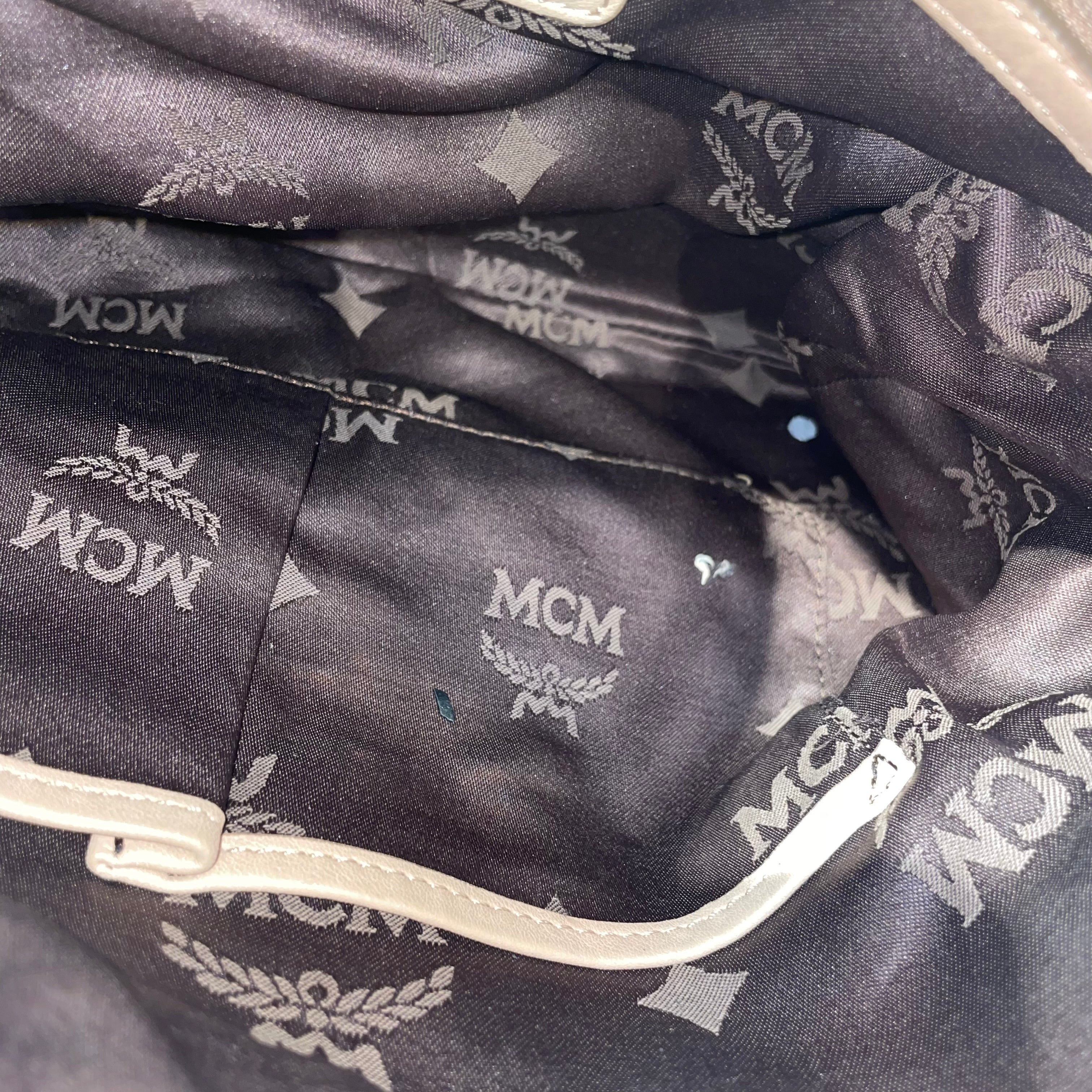 MCM/Boston Bag/Monogram/Leather/BEG/J6219 view 5