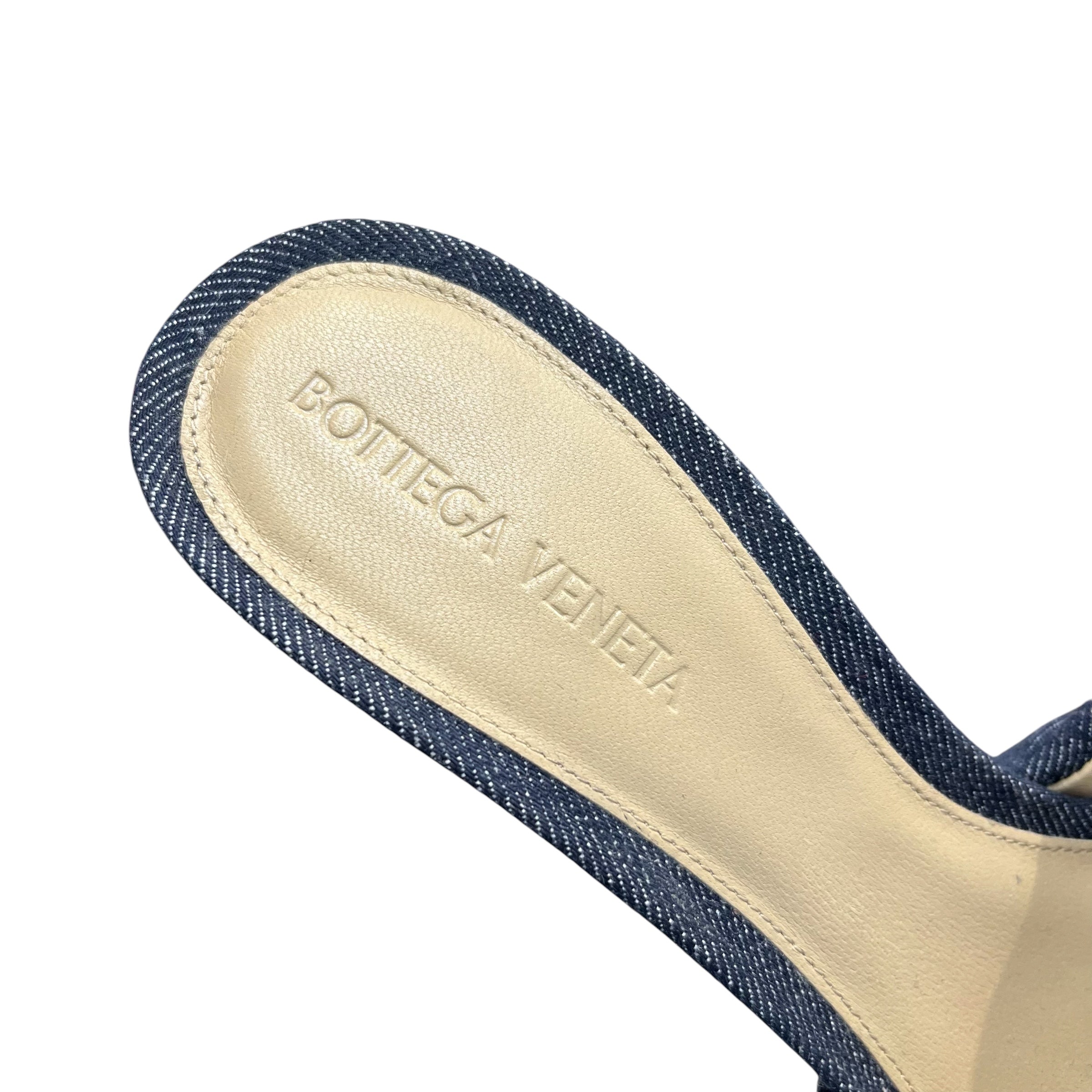 BOTTEGA VENETA/Heels/EU 39/Denim/IDG/MATELASSE PADDED MULE SANDALS view 7