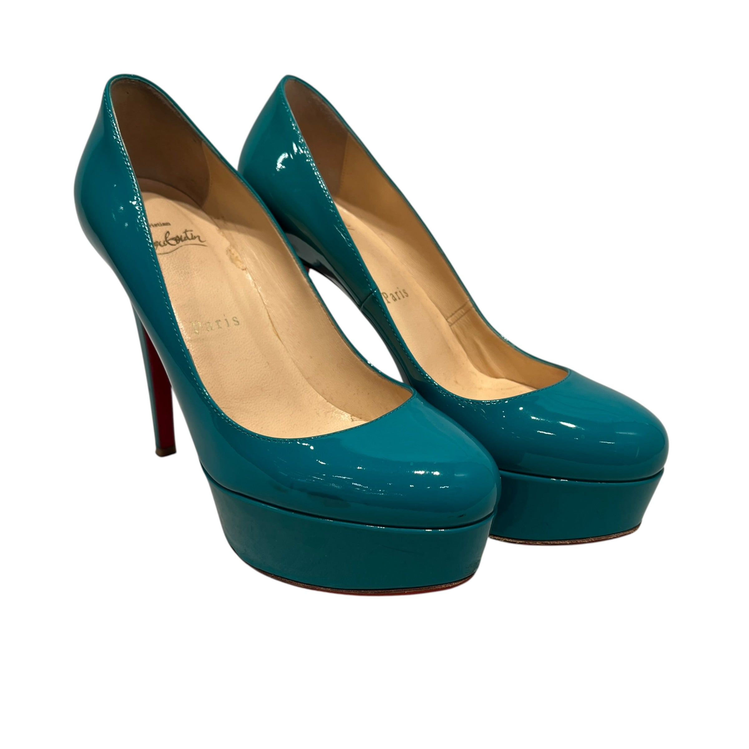 Christian Louboutin/Heels/EU 36/Leather/BLU/U-Tip/130mm Biana Green/Blue Pumps view 1