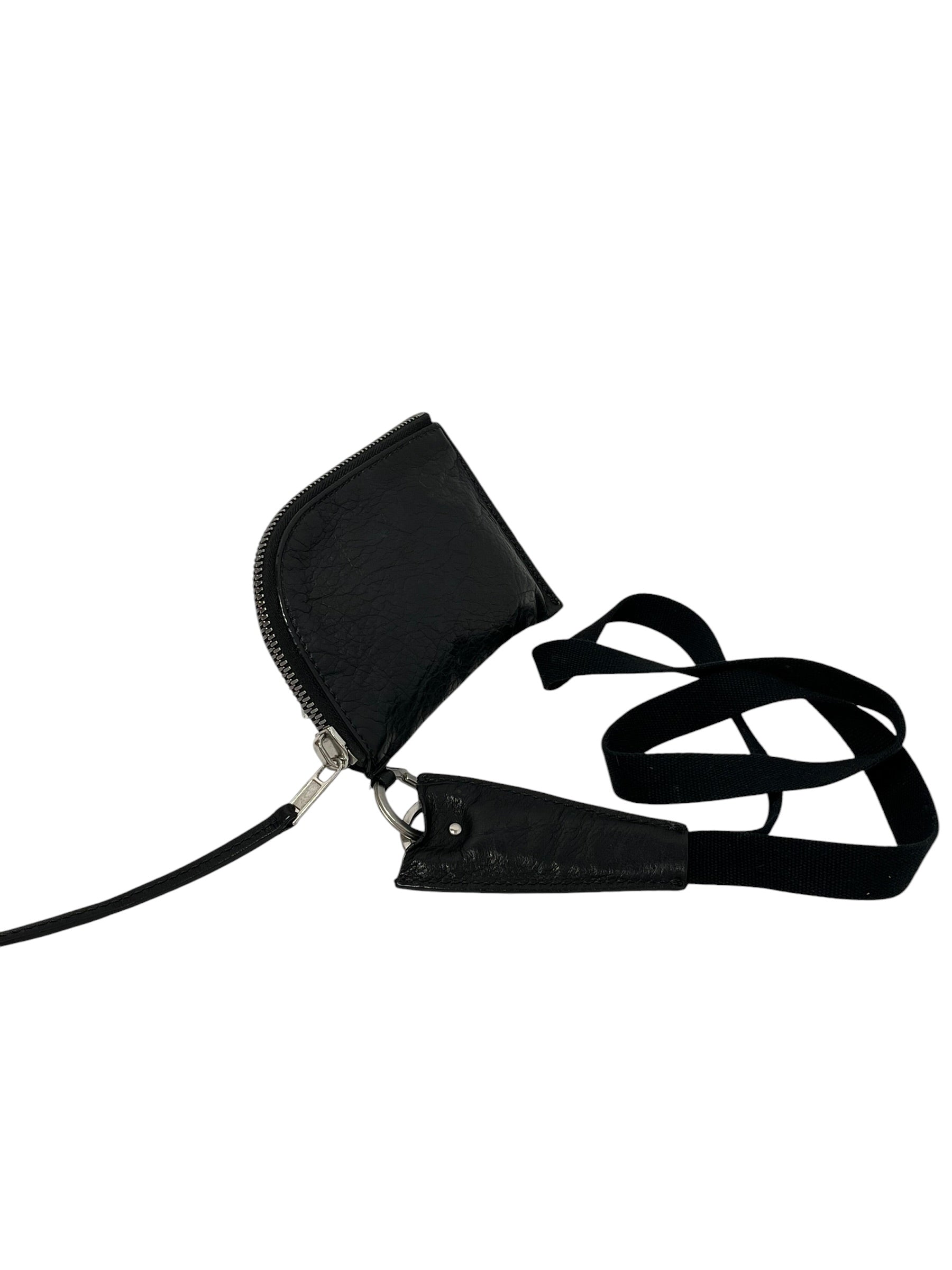 Rick Owens/Pouch/Leather/BLK/RICK OWENS CARDHOLDER W STRING view 1