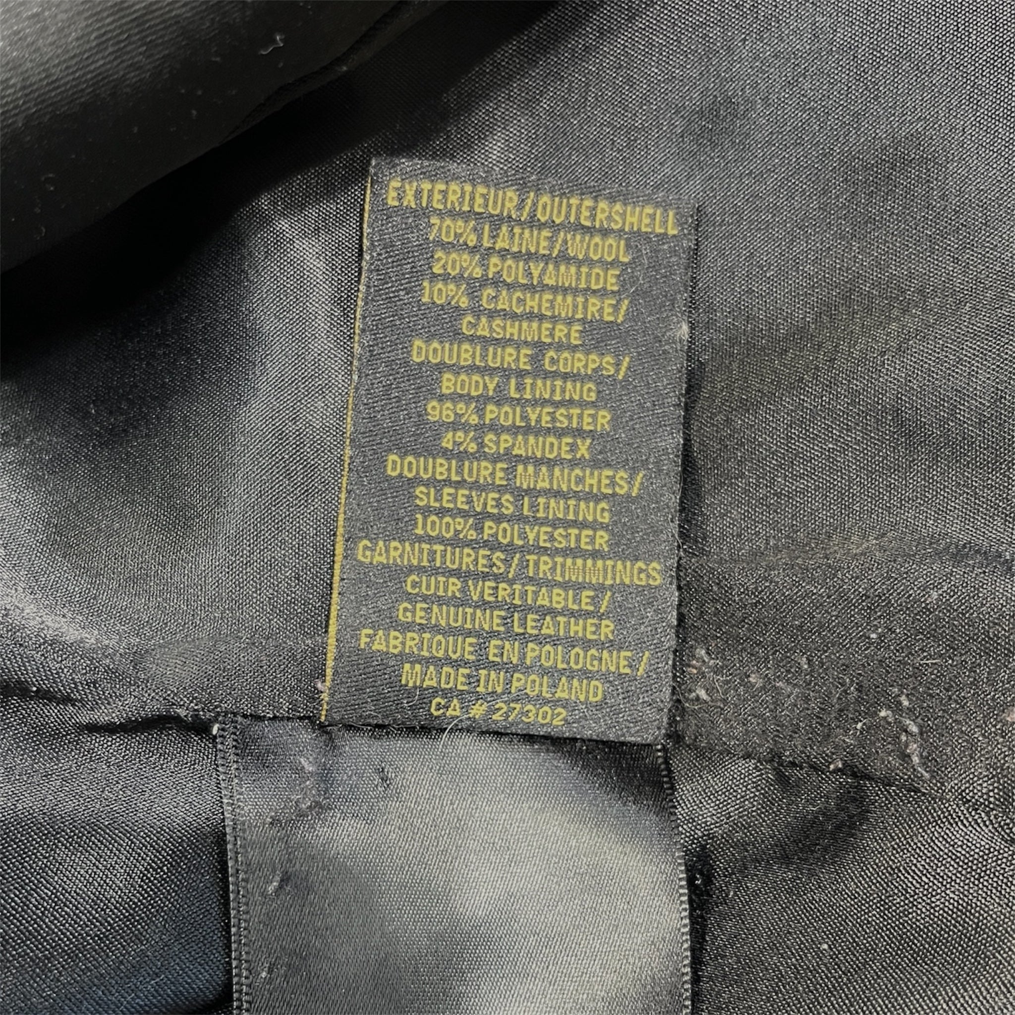 MACKAGE/Trench Coat/M/Cotton/BLK/LEATHER POCKET view 4
