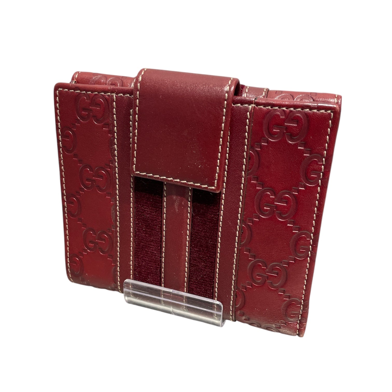GUCCI/Bifold Wallet/Monogram/BRD/VELVET STRIPE GG view 2