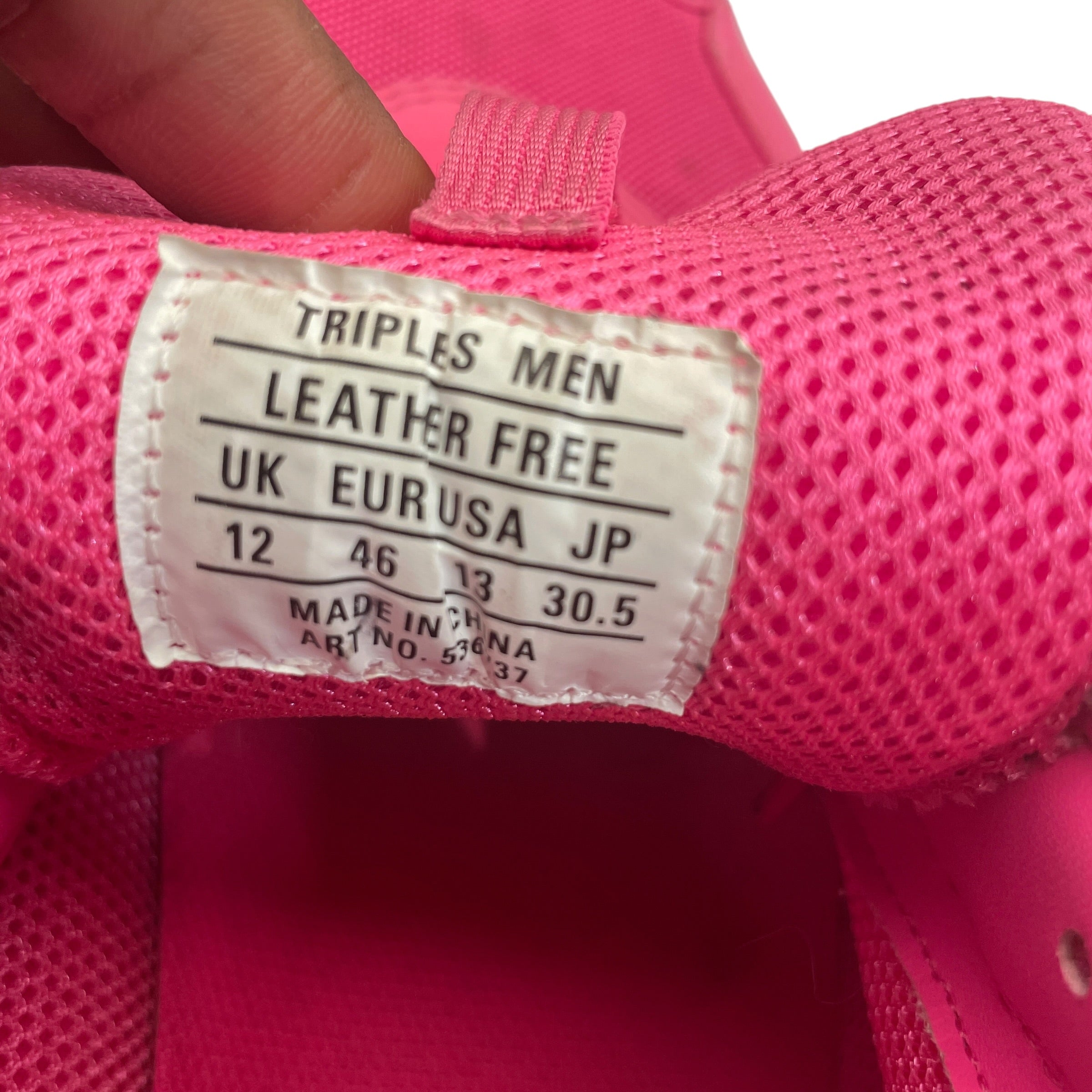 BALENCIAGA/Low-Sneakers/US 13/PNK/Triple S "Pink" view 4