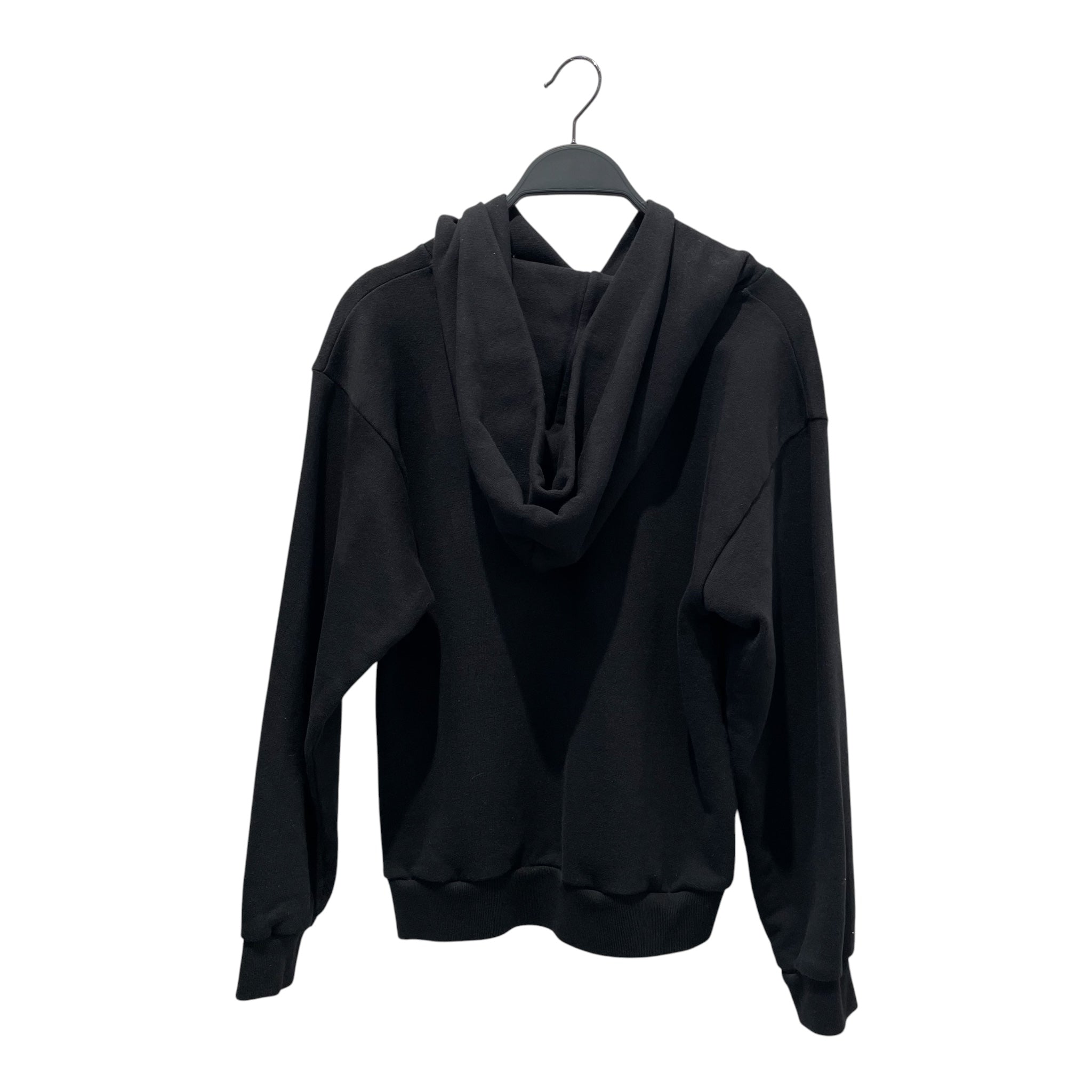 BALENCIAGA/Hoodie/10/Cotton/BLK/Pullover/White Apple on front view 2