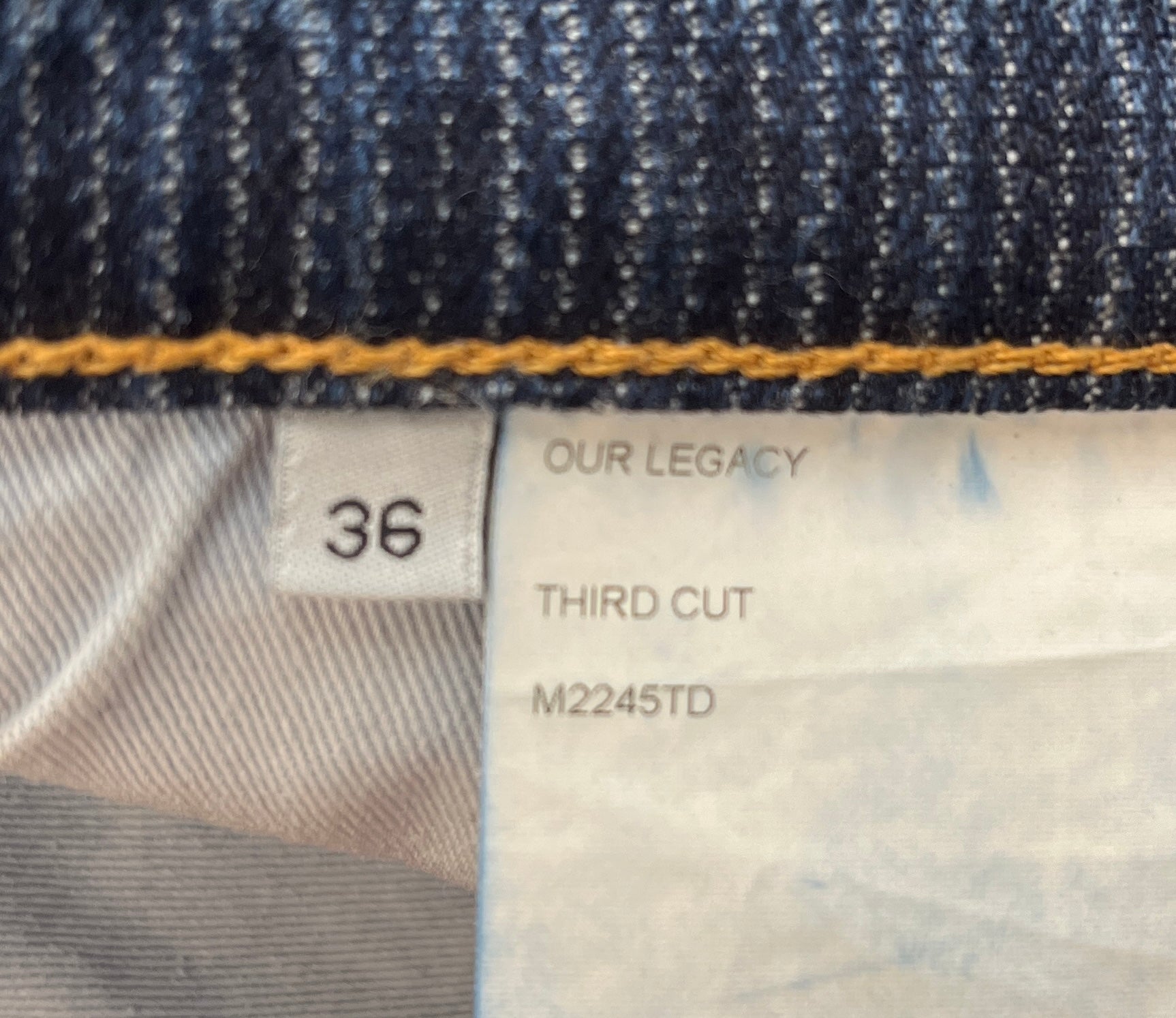 OUR LEGACY/Straight Pants/36/Cotton/NVY/Stripe/TRANSLUCENT BACK TAG view 5