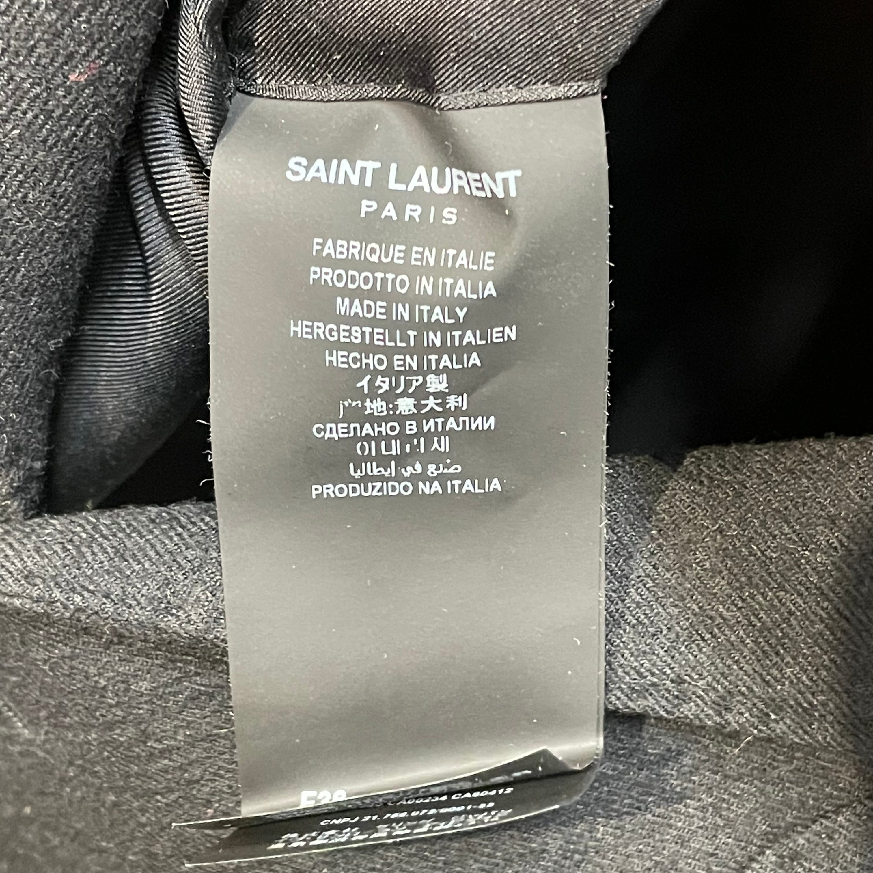 SAINT LAURENT/Tailored Jkt/Wool/BLK/Graphic/Anchor Embroidery view 4