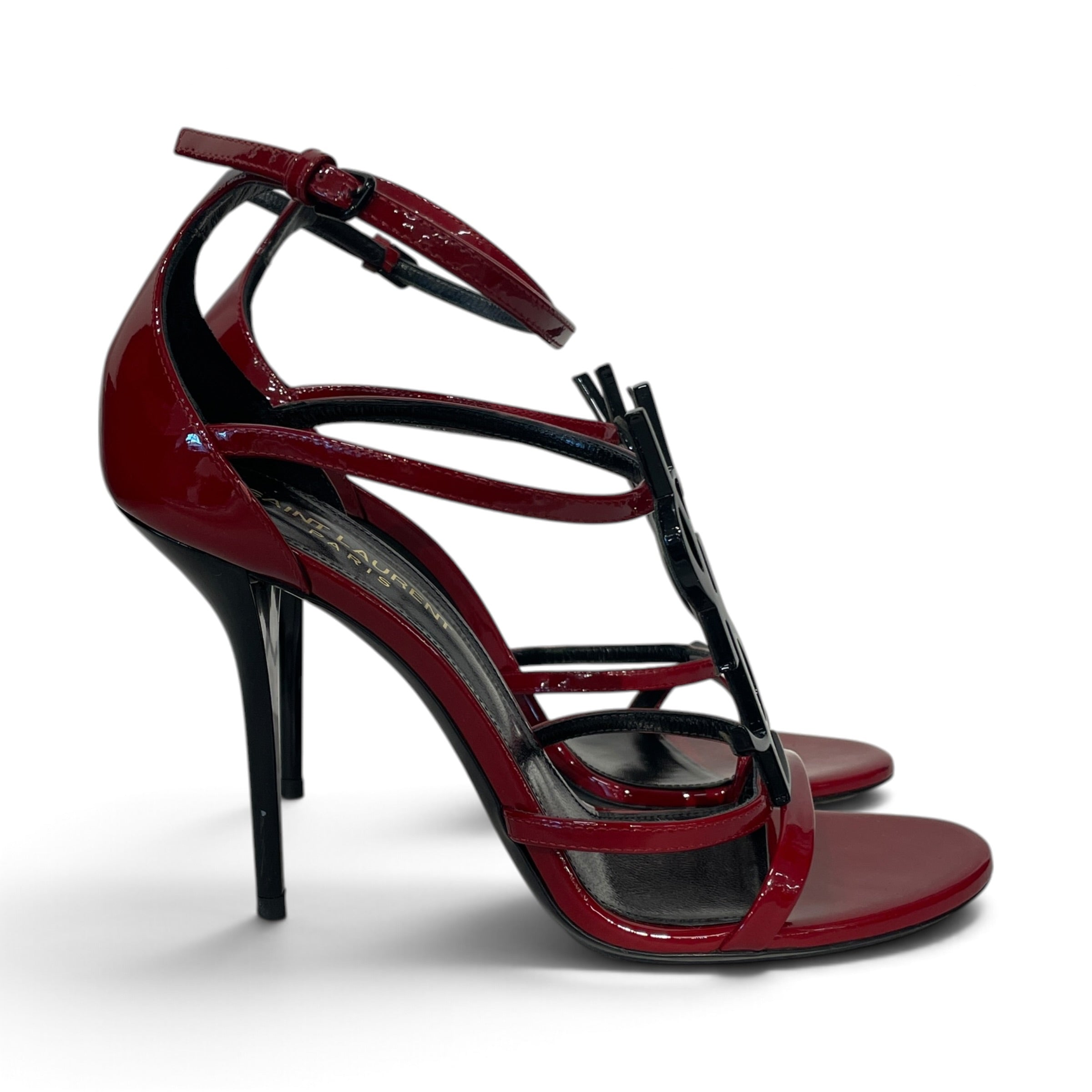 YVES SAINT LAURENT/Heels/EU 37/Leather/RED/CASSANDRA HEELS view 3
