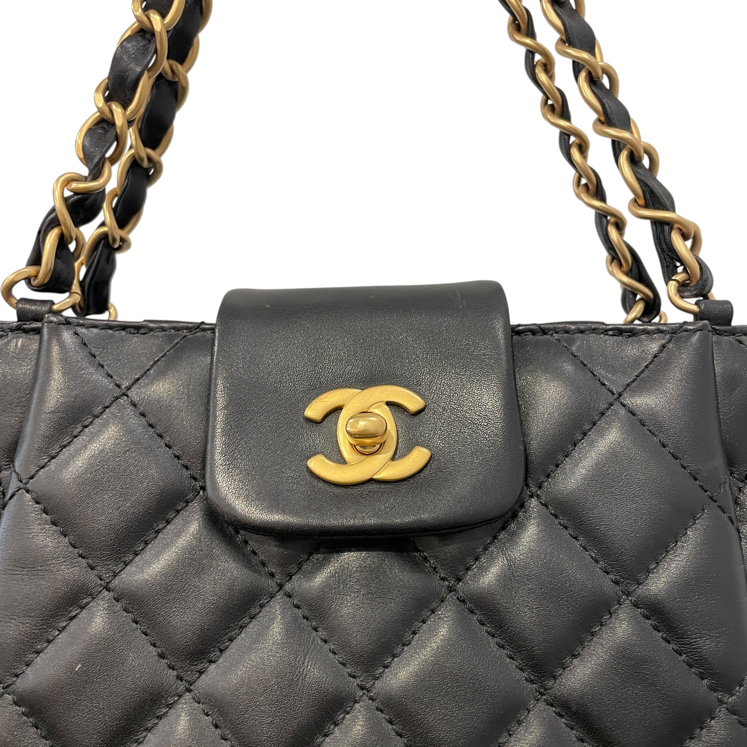 CHANEL/Hand Bag/Lambskin/BLK/quilted cc shoulder/cxmvq87 view 3