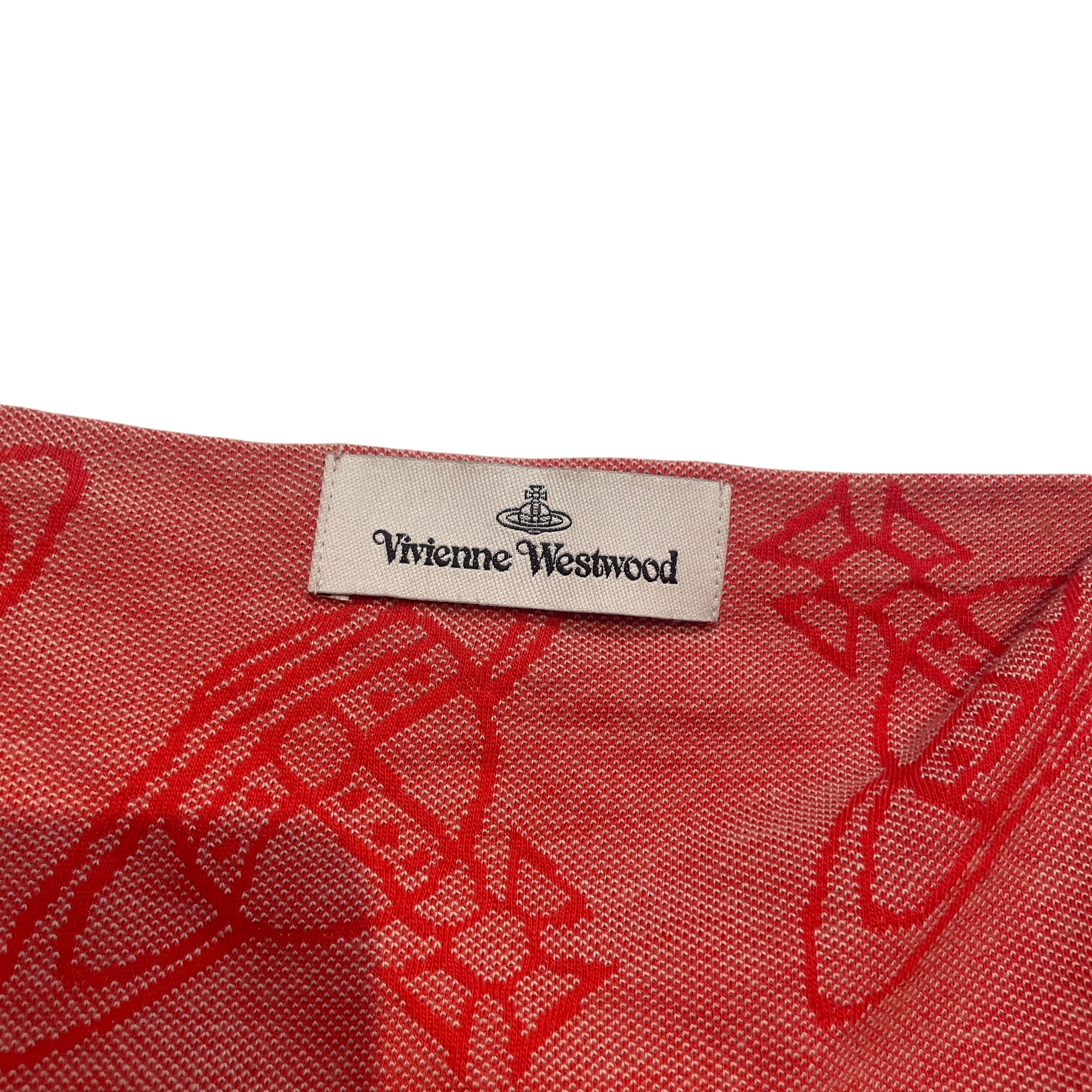 Vivienne Westwood/SS Cut & Sew/M/Monogram/Leather/RED/Anna Orb Tankop view 3