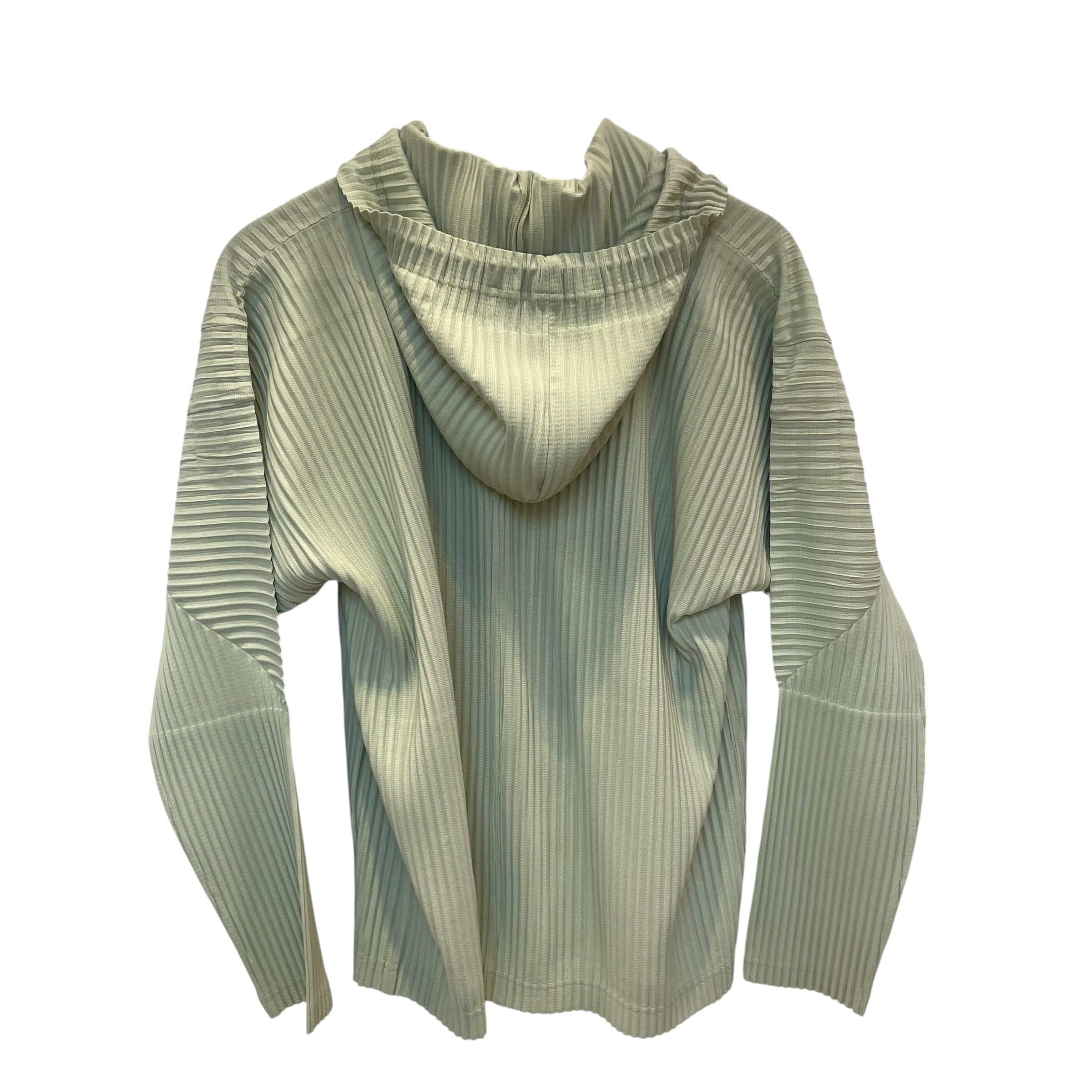 HOMME PLISSE ISSEY MIYAKE/Zip Up Hoodie/3/Polyester/GRN/PLEATED LIGHT GREEN view 2