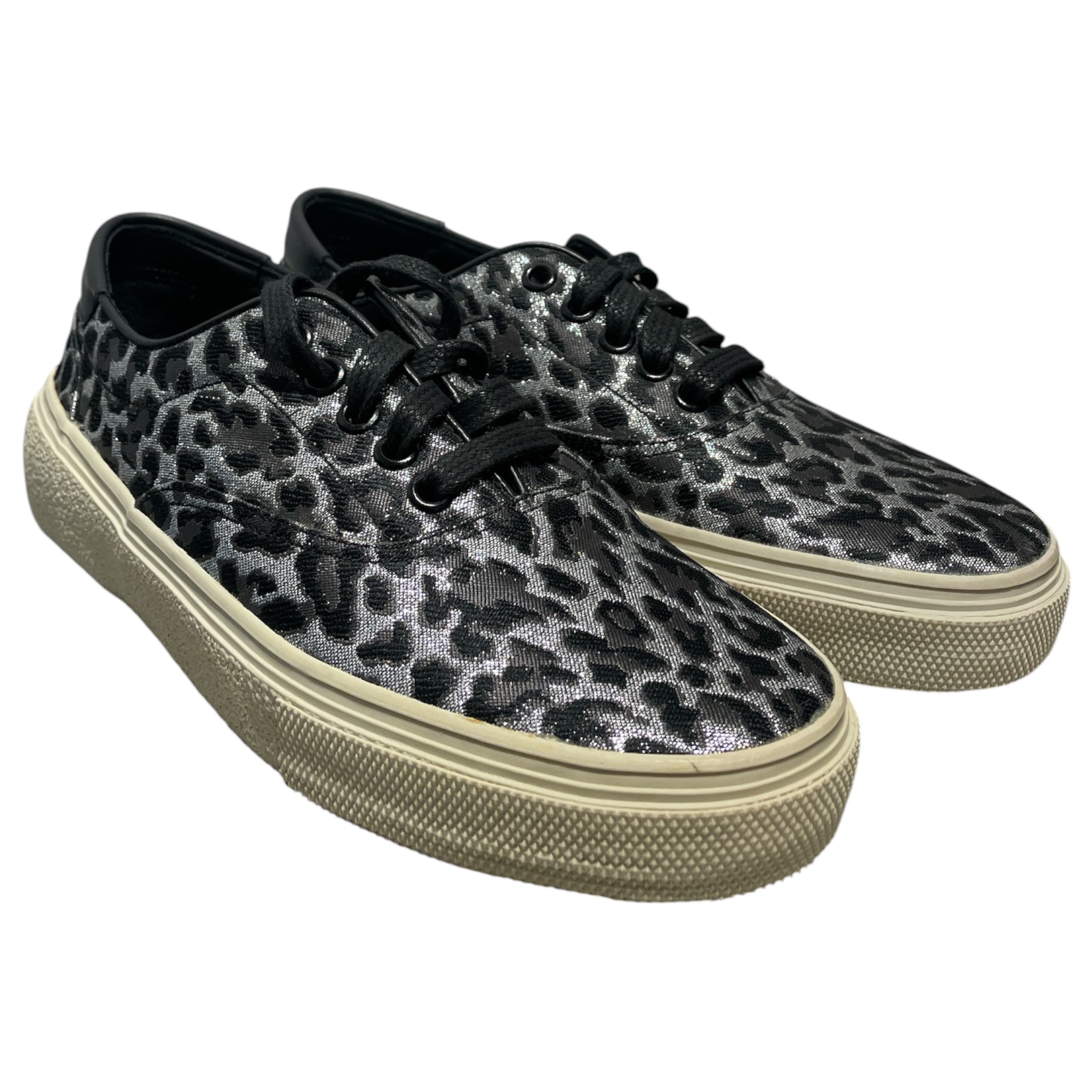 SAINT LAURENT/Low-Sneakers/EU 38/Leopard/SLV/Venice Shiny Leopard Sneaker view 1