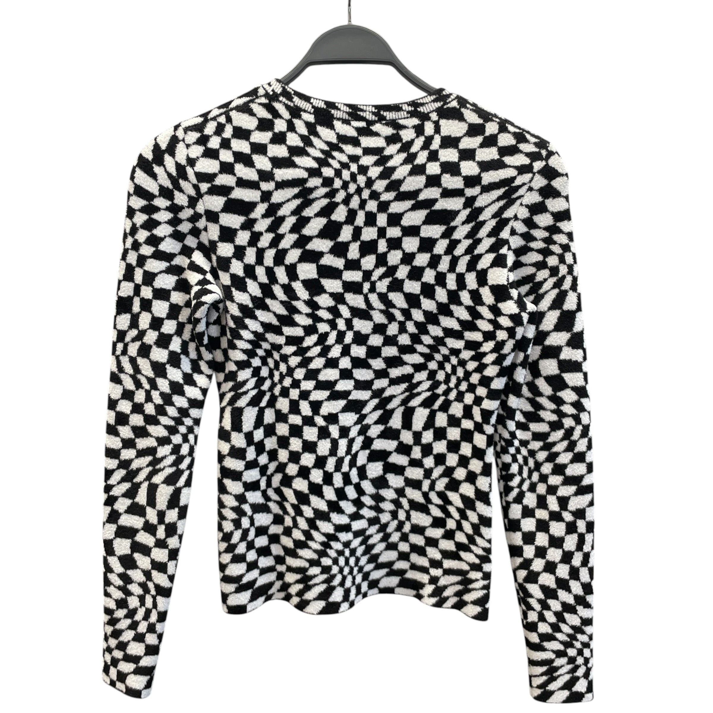 BALENCIAGA/Sweater/S/Hombre Check/Rayon/BLK/2018 WARPED CHECKERBOARD view 2