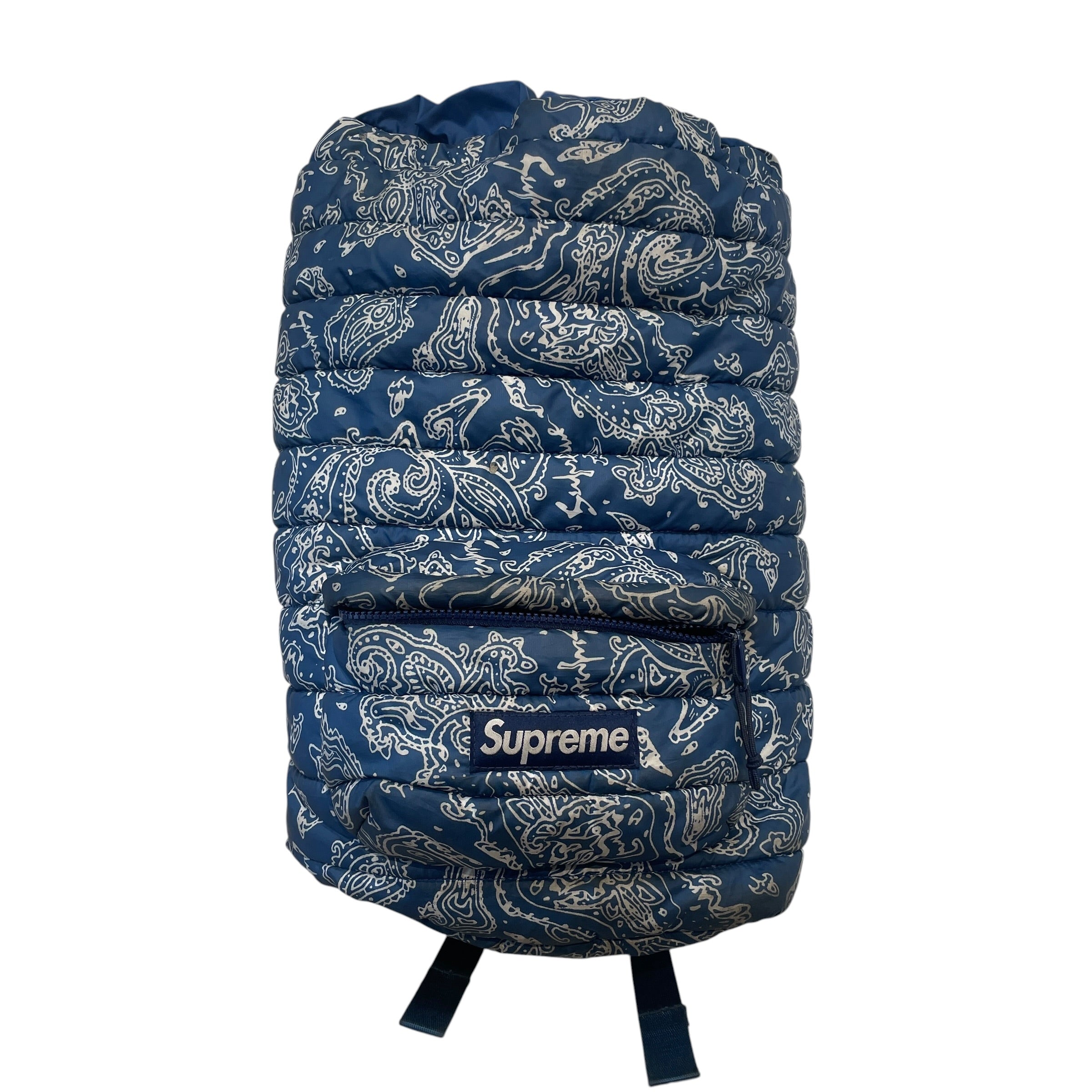 Supreme/Backpack/Paisley/Nylon/BLU/Puffer Backpack Blue Paisley view 1