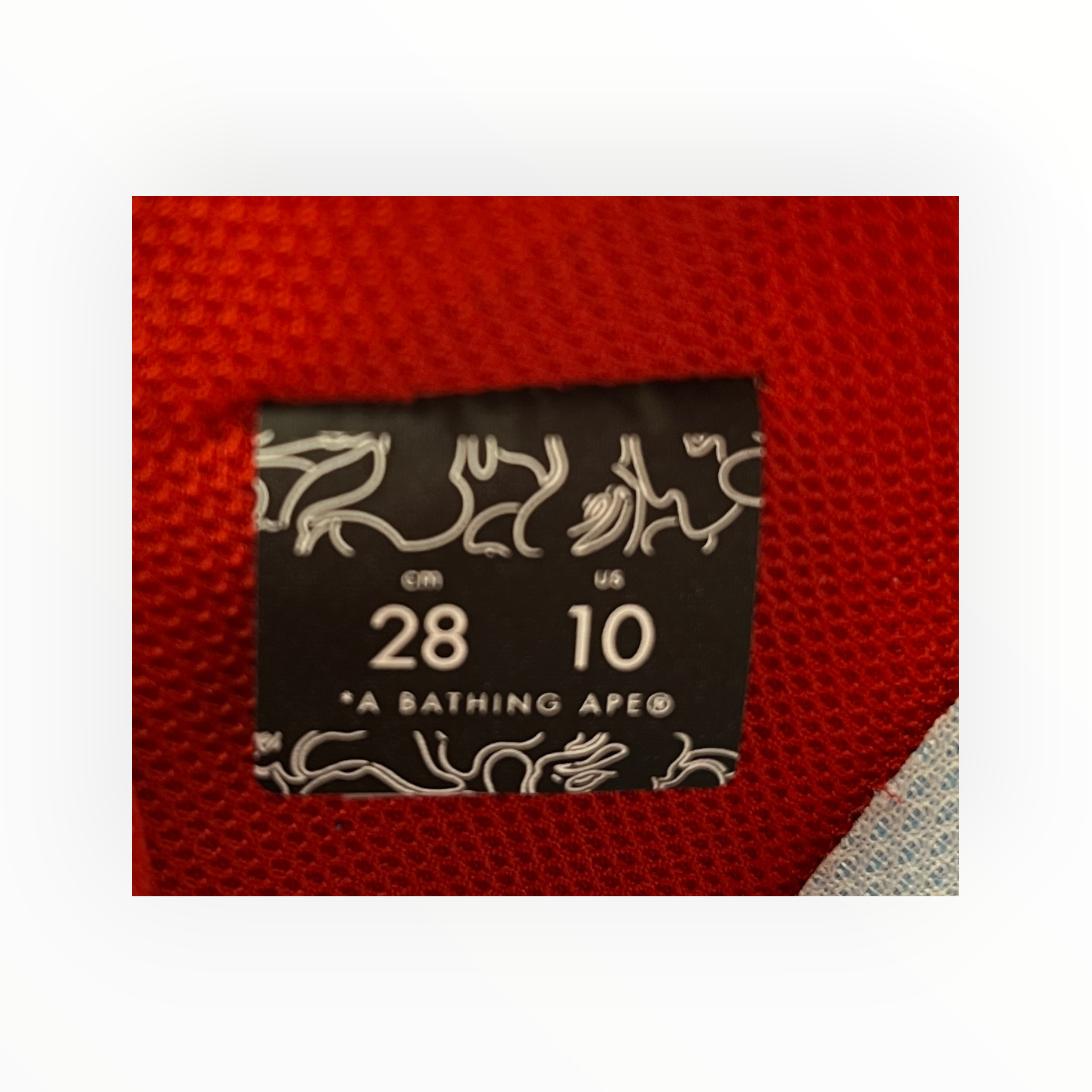 BAPE STA!/Low-Sneakers/US 10/Leather/RED/Sk8 sta red view 4