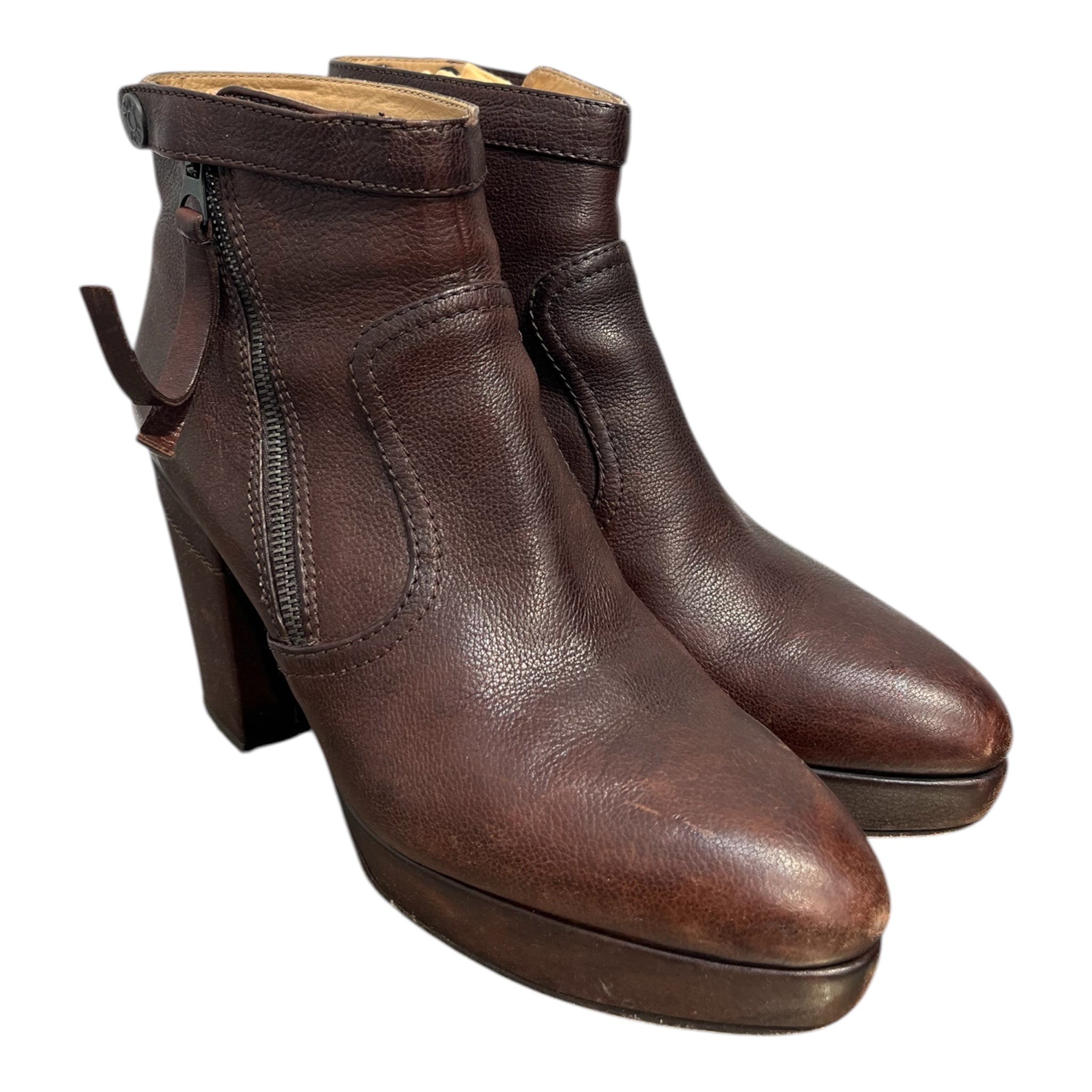 Acne Studios/Heels/EU 41/Leather/BRW/SIDE ZIP SNAP BUTTON view 1