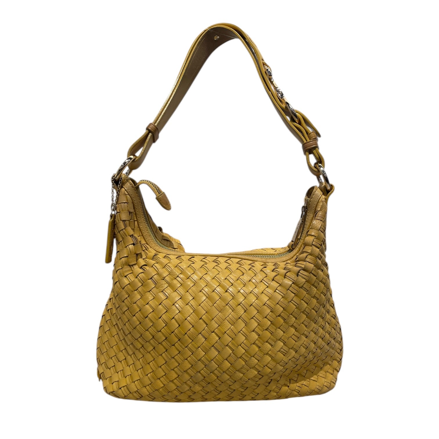 COLE HAAN/Hand Bag/Leather/YEL/weave hobo view 1