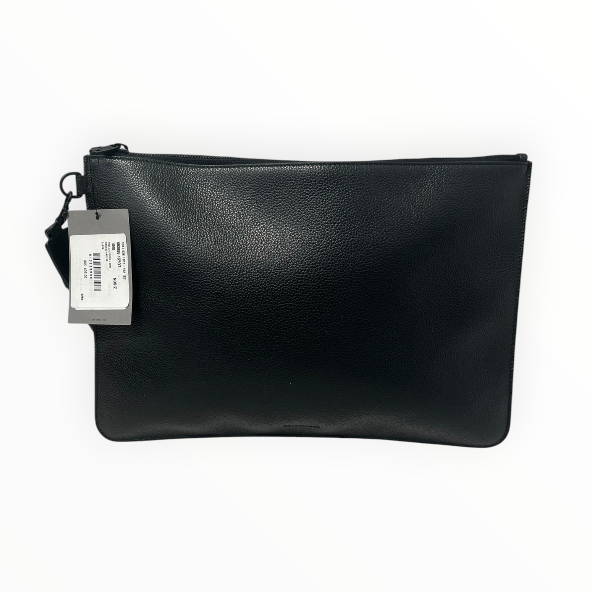 BALENCIAGA/Pouch/Leather/BLK/BLACKOUT ZIPPER POUCH view 1
