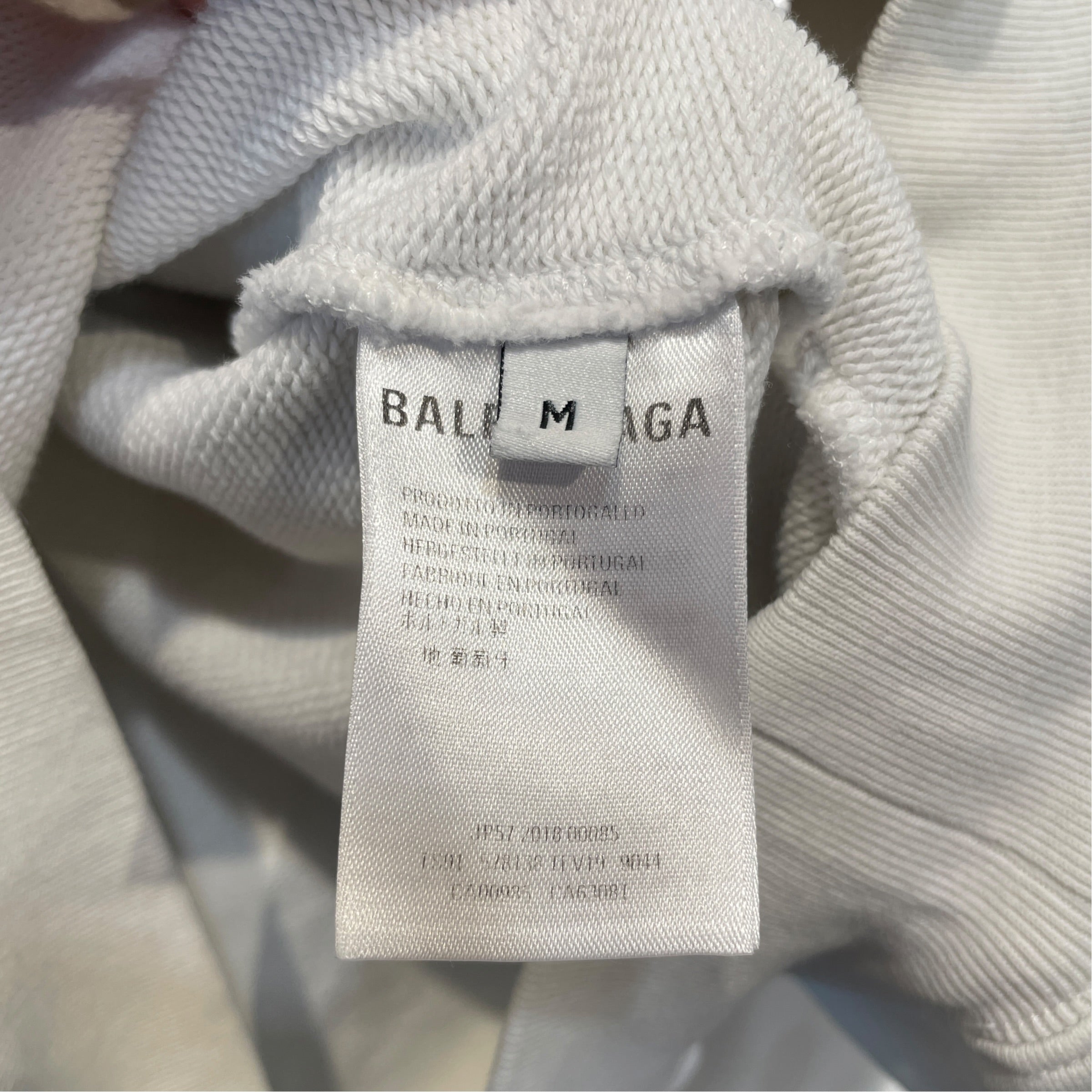 BALENCIAGA/Hoodie/M/Cotton/WHT/ view 4