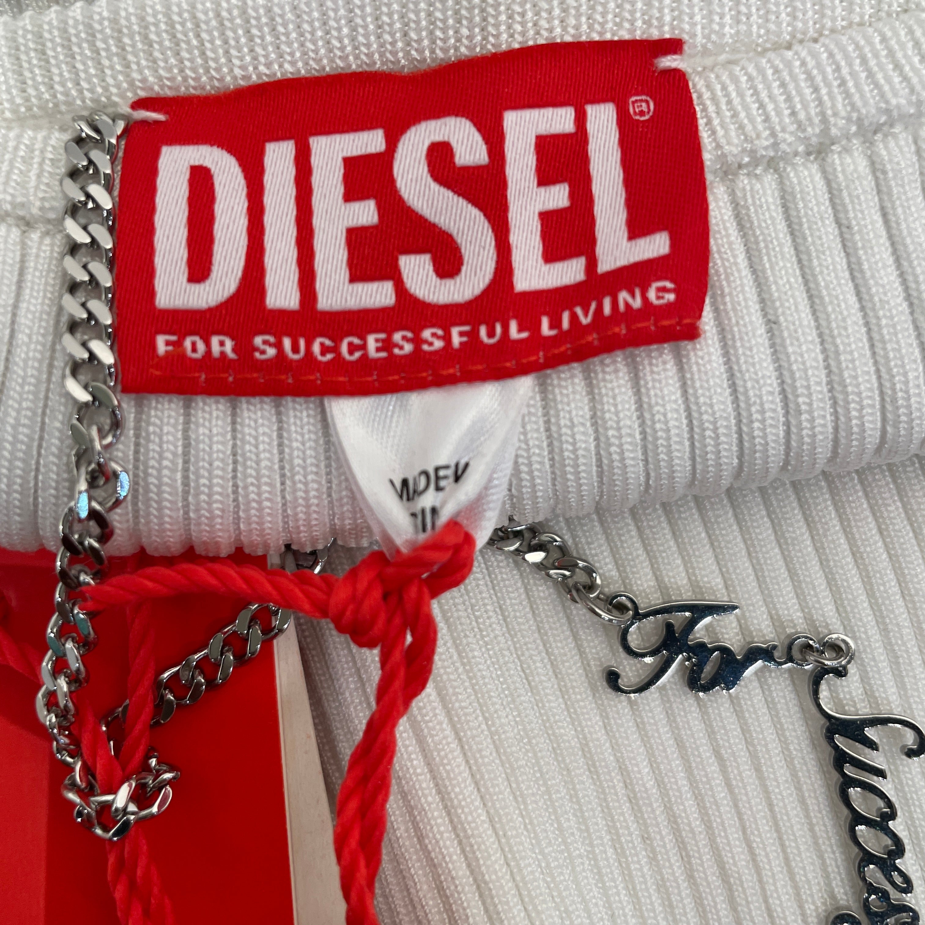 DIESEL/SL Shirt/L/Cotton/WHT/Chain Halter view 6