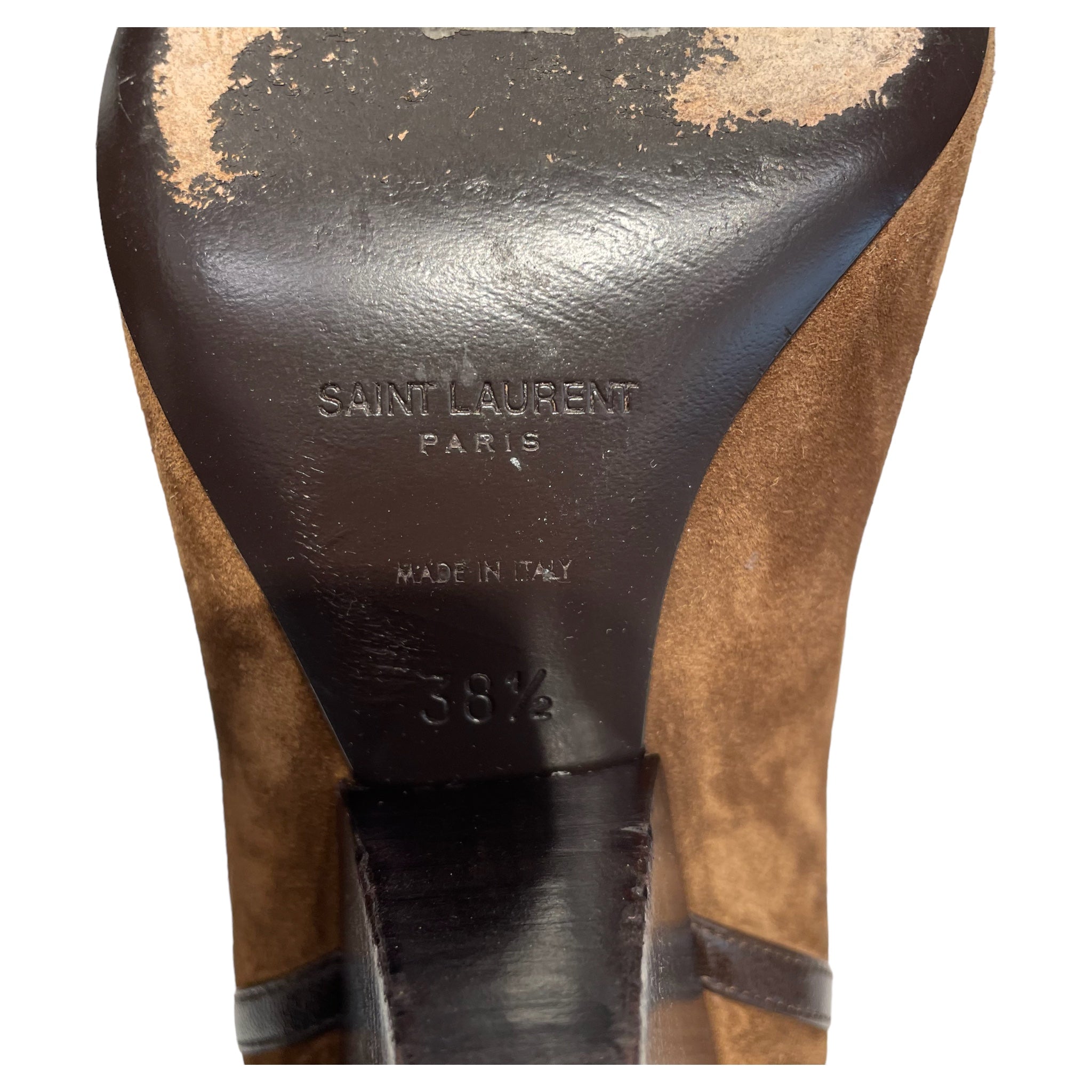 SAINT LAURENT/Ankle Boots/EU 38.5/Plain/Suede/BRW//NIKKI BOOTS/ view 3