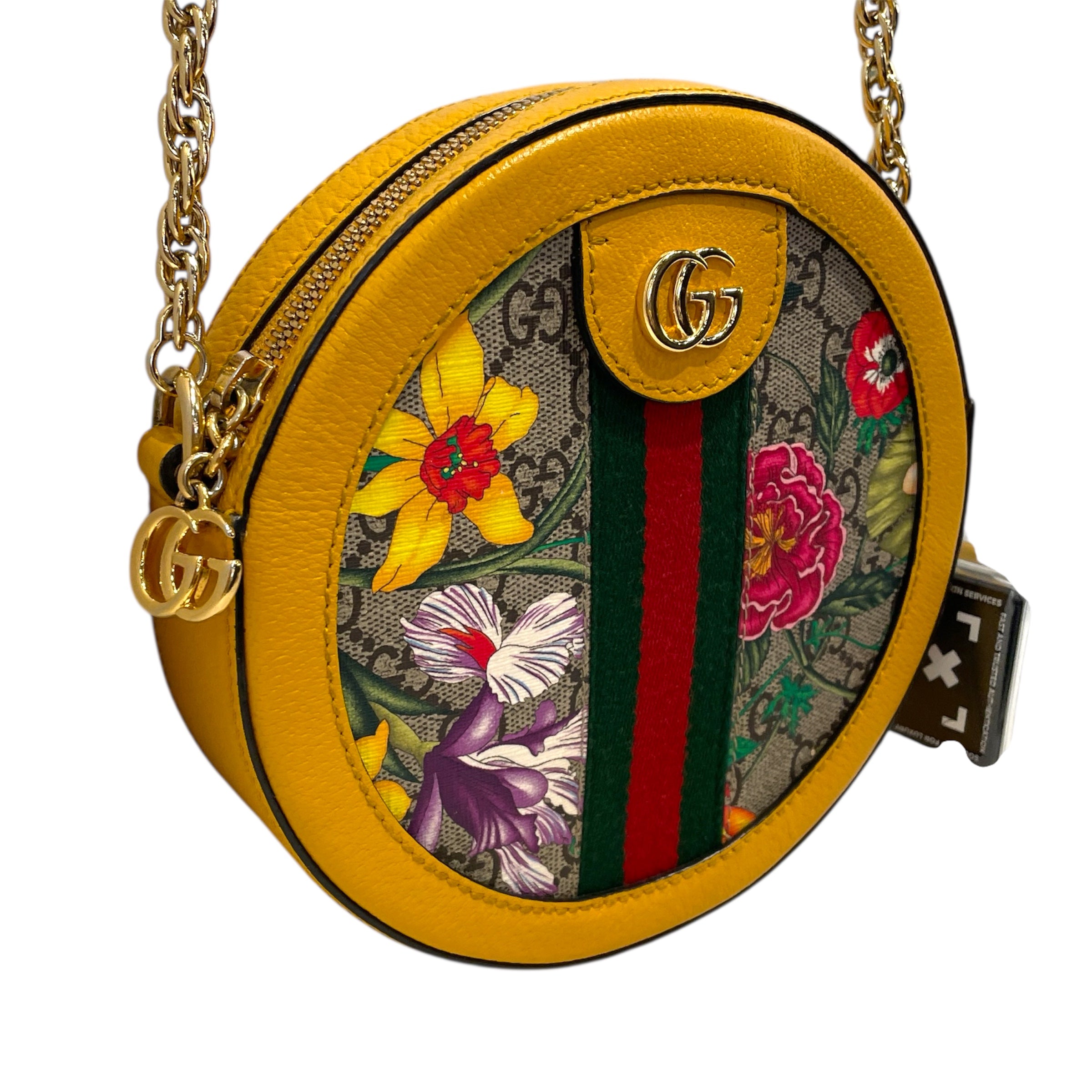 GUCCI/Cross Body Bag/Floral Pattern/Leather/MLT/Ophidia Mini GG Flora Round view 3