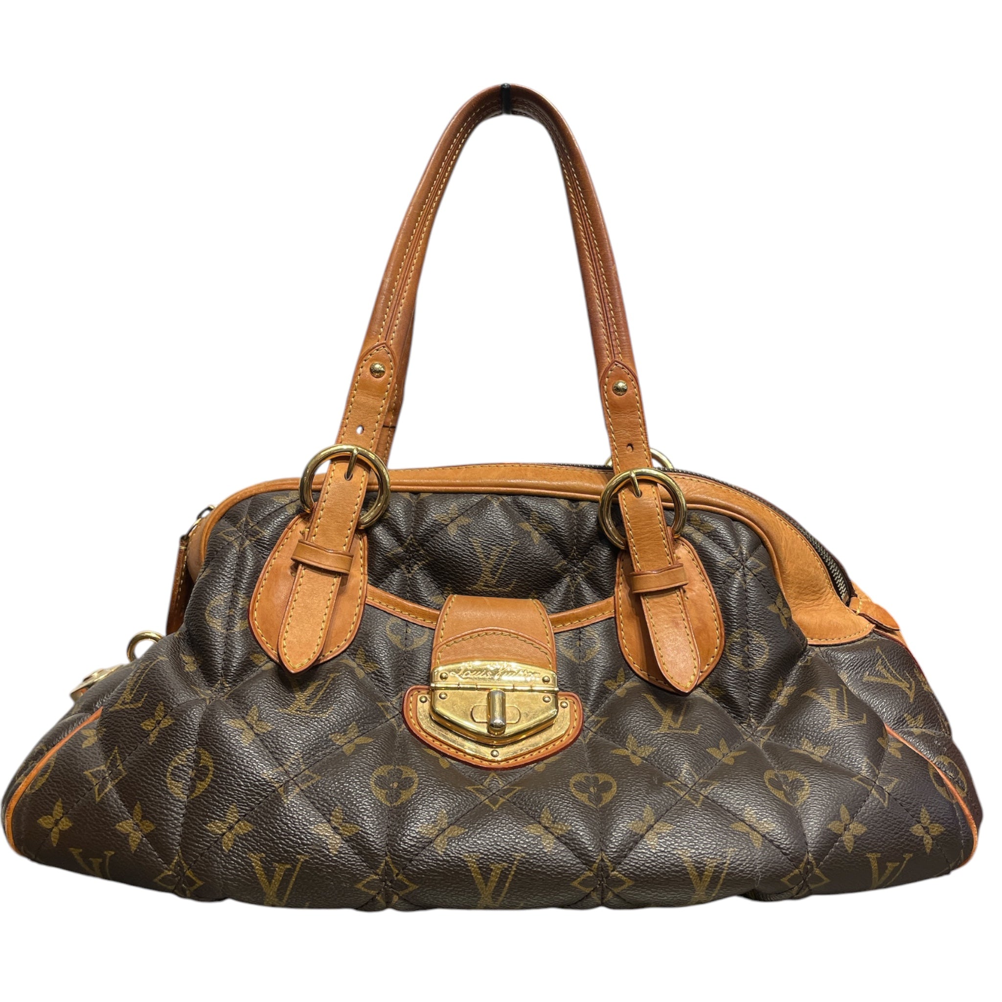 LOUIS VUITTON/Hand Bag/Monogram/Leather/BRW/QUILTED BOWLING BAG view 1