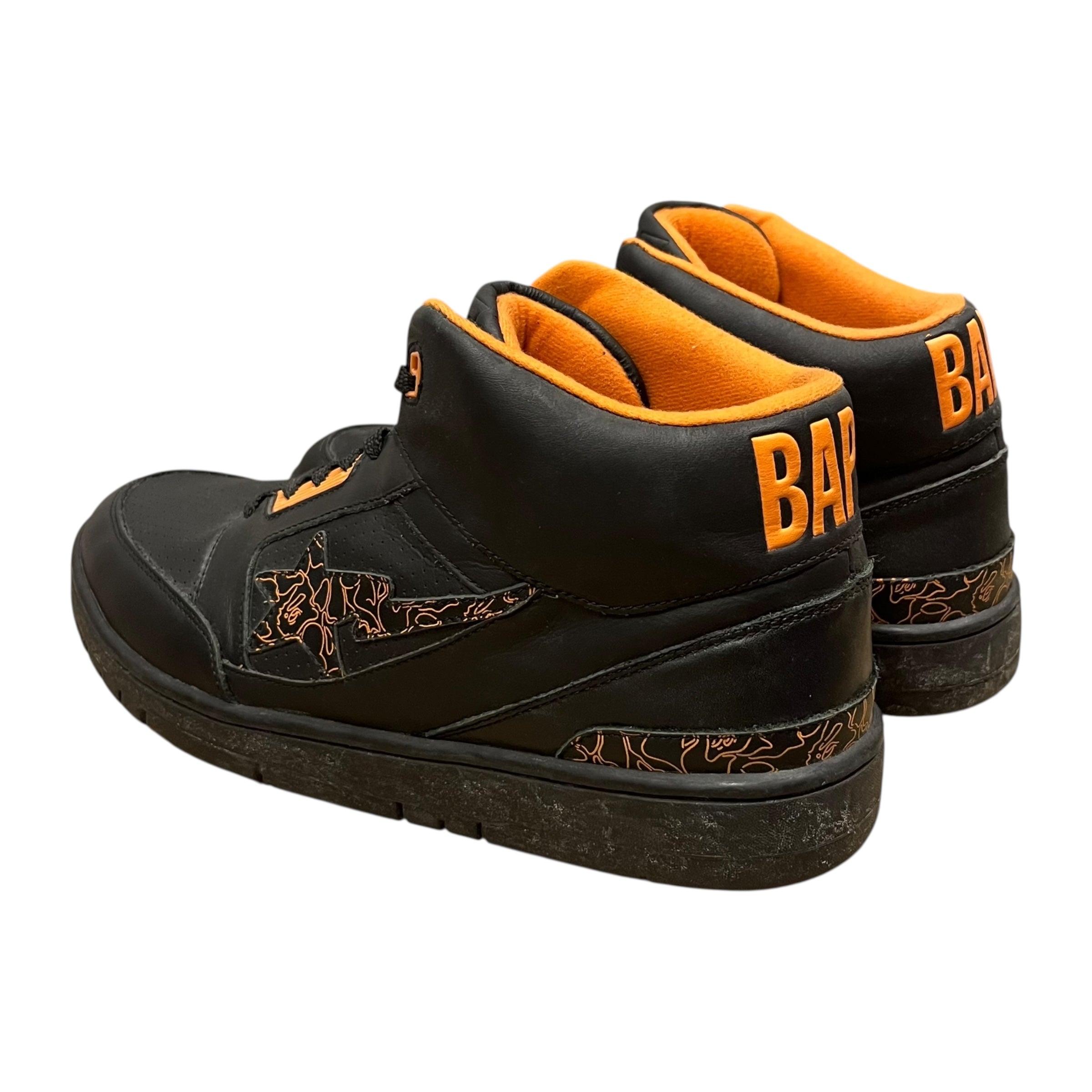 A BATHING APE/Hi-Sneakers/US 10.5/Leather/ORN/ view 2