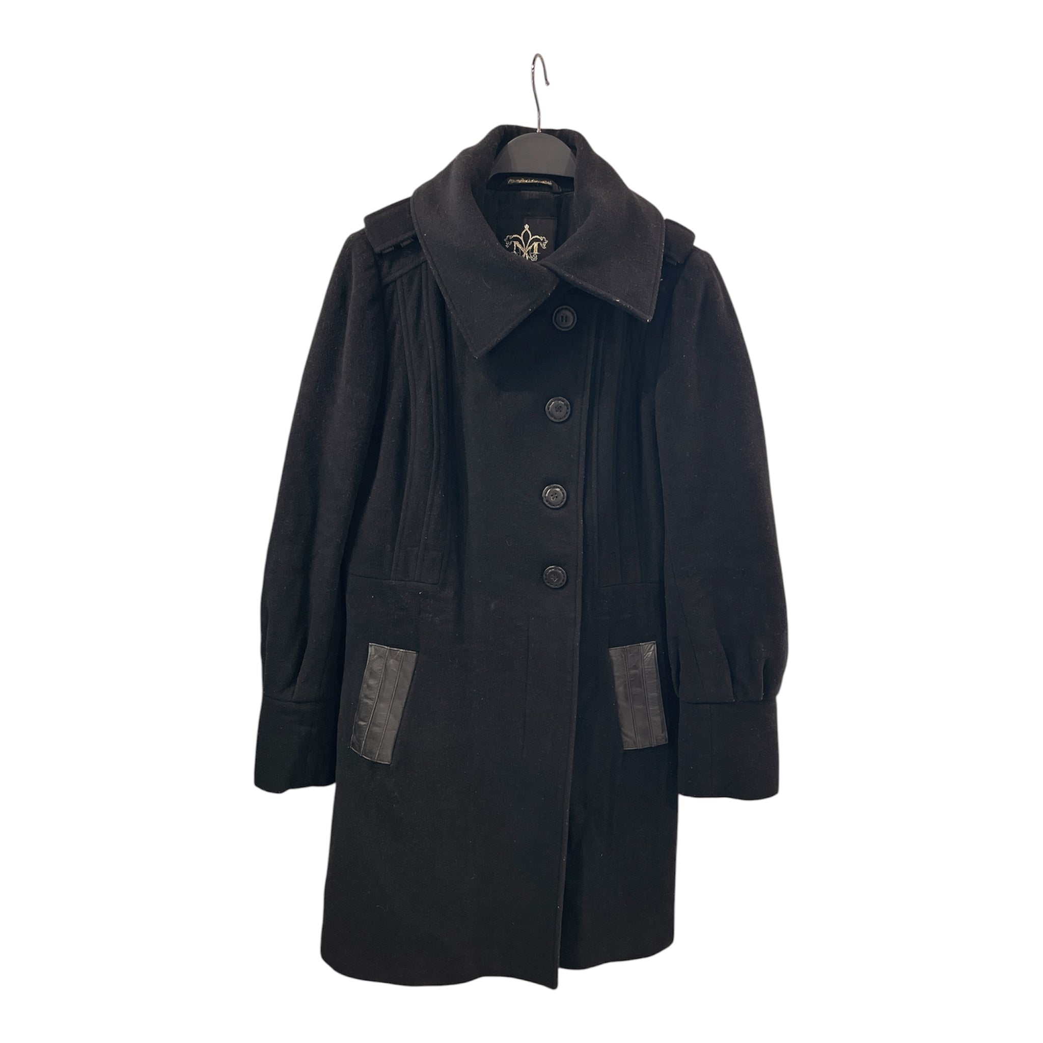 MACKAGE/Trench Coat/M/Cotton/BLK/LEATHER POCKET view 1