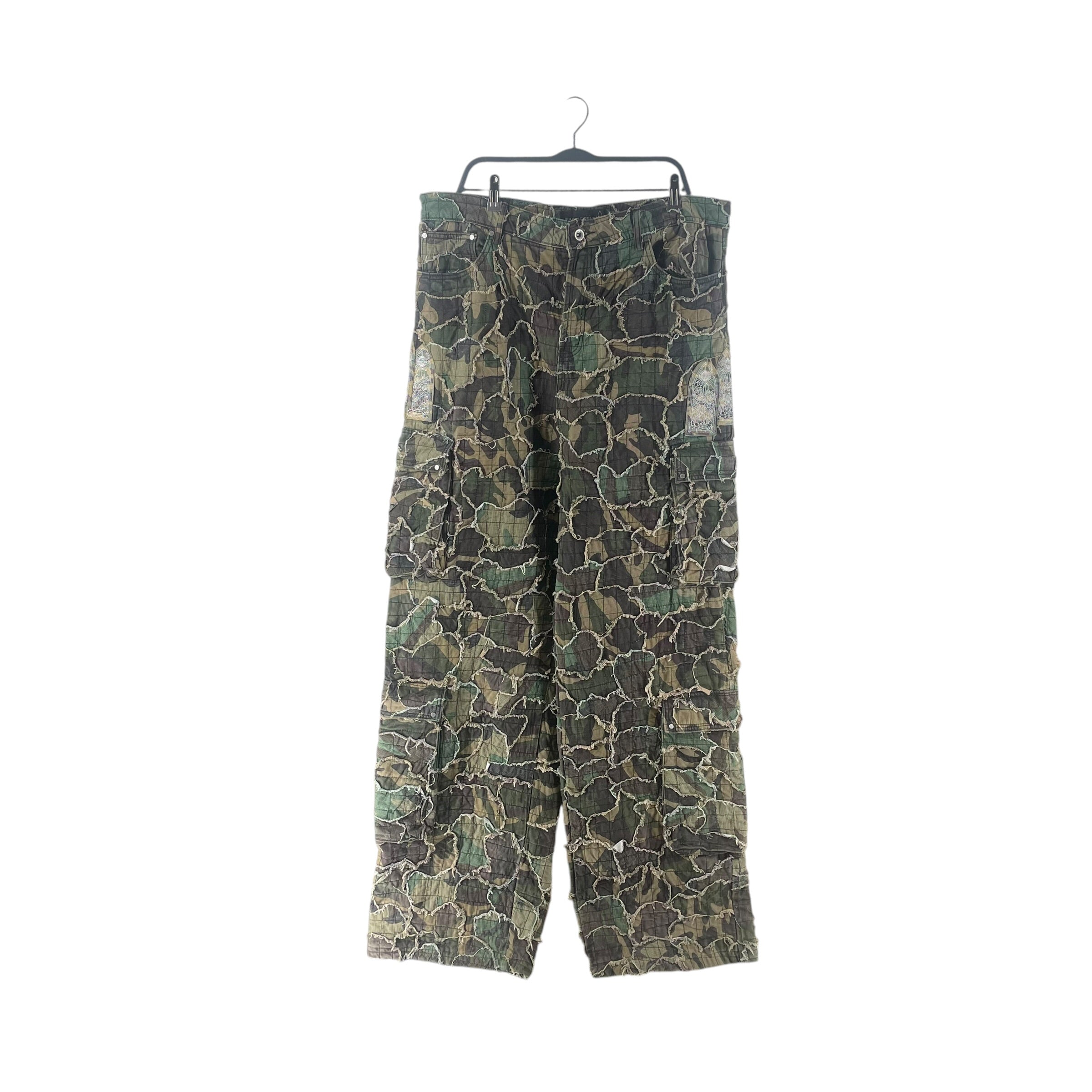 WHO DECIDES WAR/Cargo Pants/40/Cotton/MLT/Camouflage/DISTRESSED CARGO PANT view 1