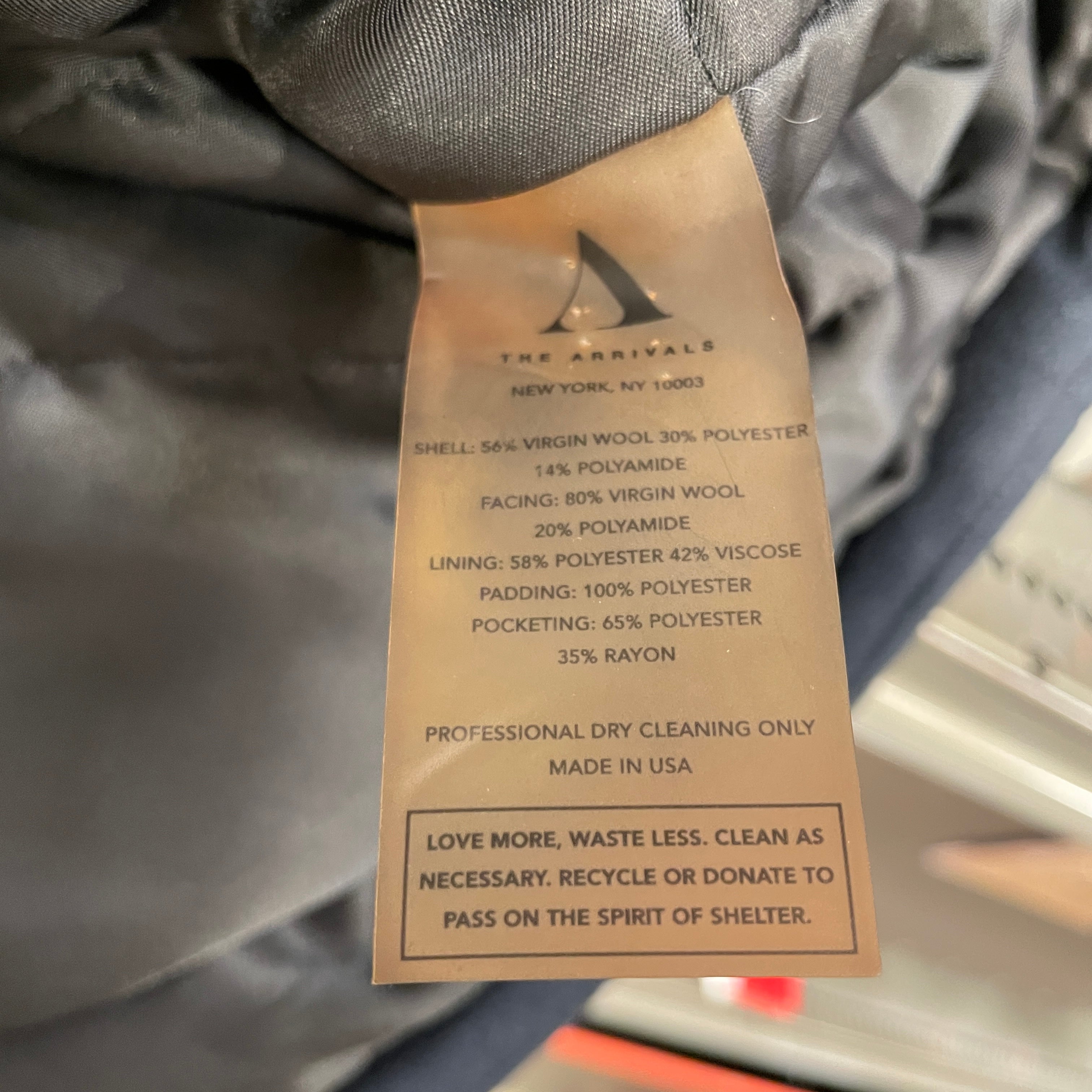 THE ARRIVALS/Jacket/M/Wool/NVY/HOODED view 3