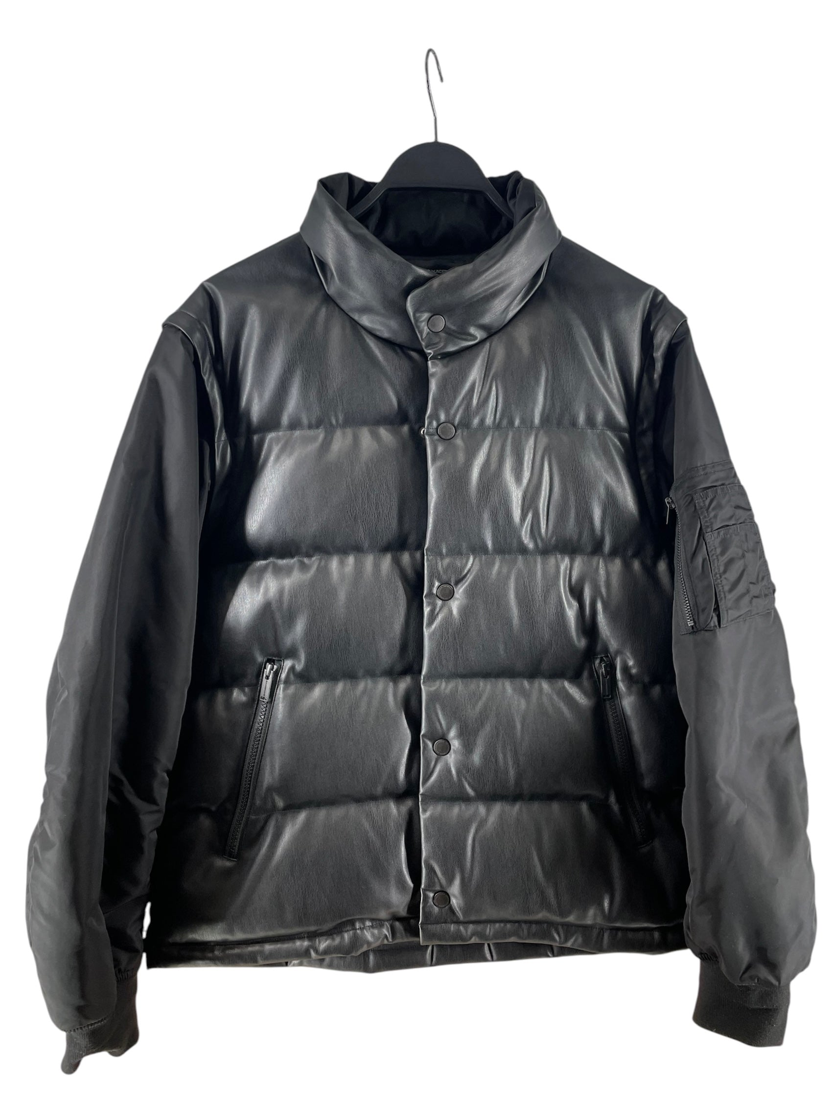 UNDERCOVER/Puffer Jkt/M/Faux Leather/BLK/FAUX LEATHER GU COLLAB view 1
