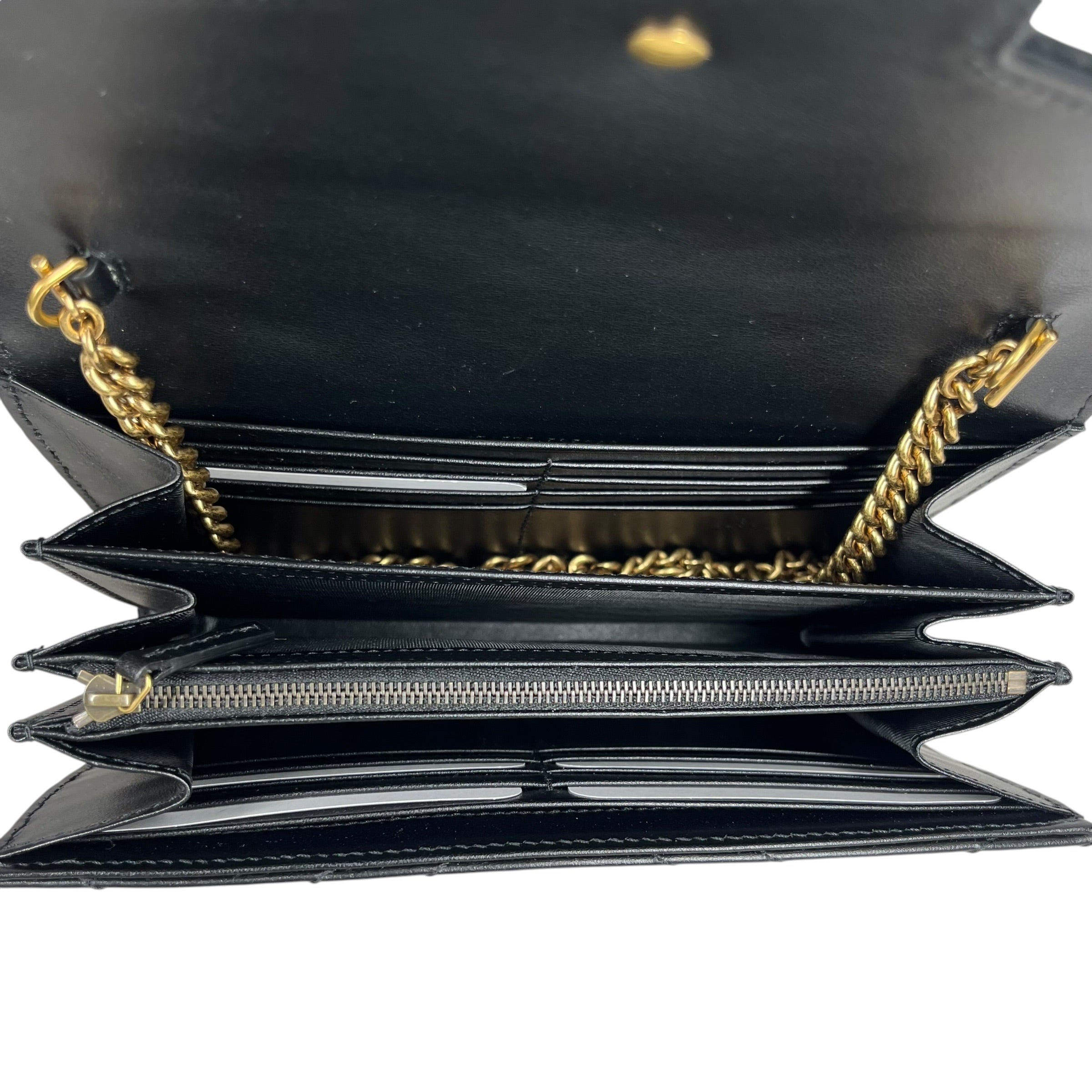 GUCCI/Cross Body Bag/Leather/BLK/MARMONT view 4
