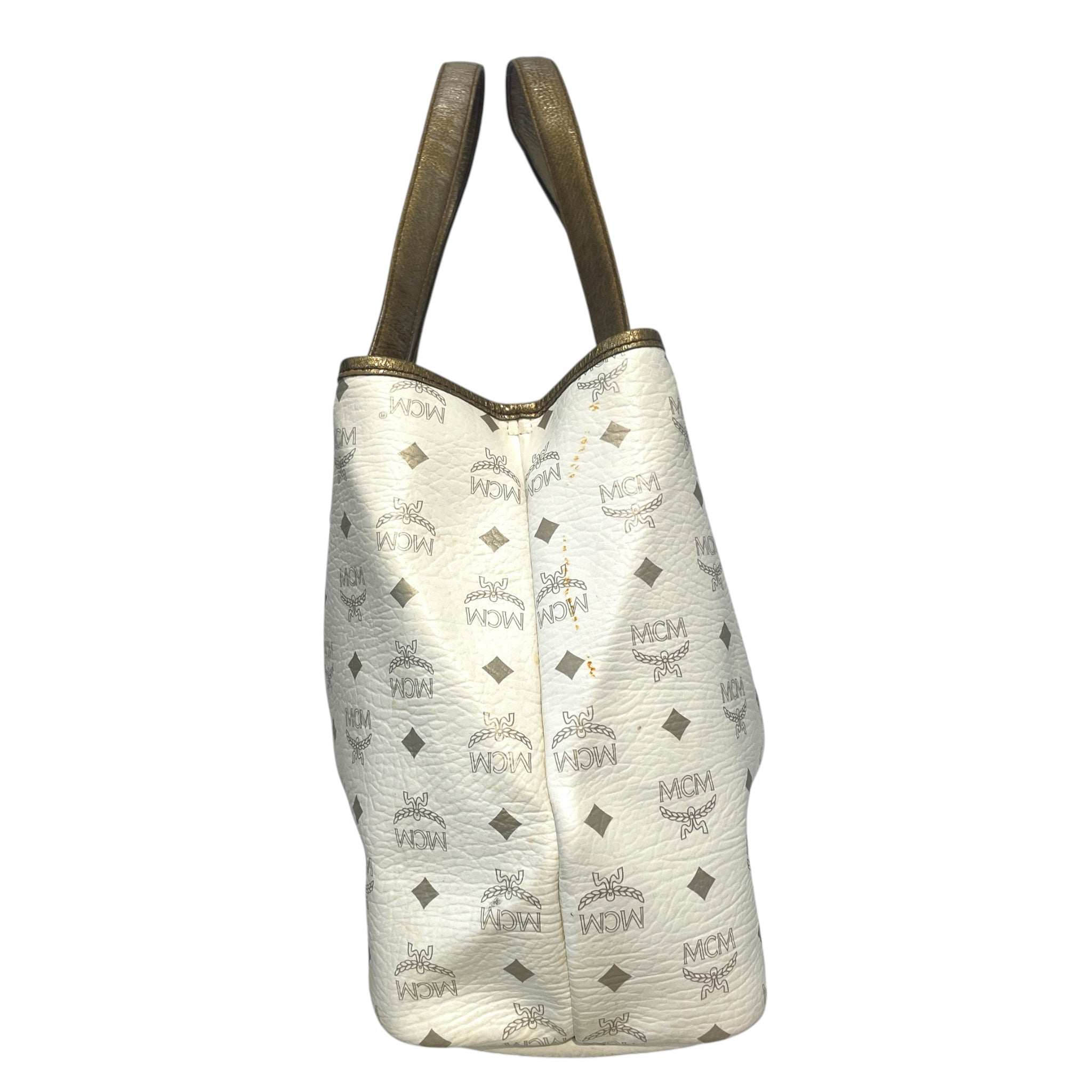MCM/Tote Bag/Monogram/Leather/WHT/Lion Mongoram Tote view 7