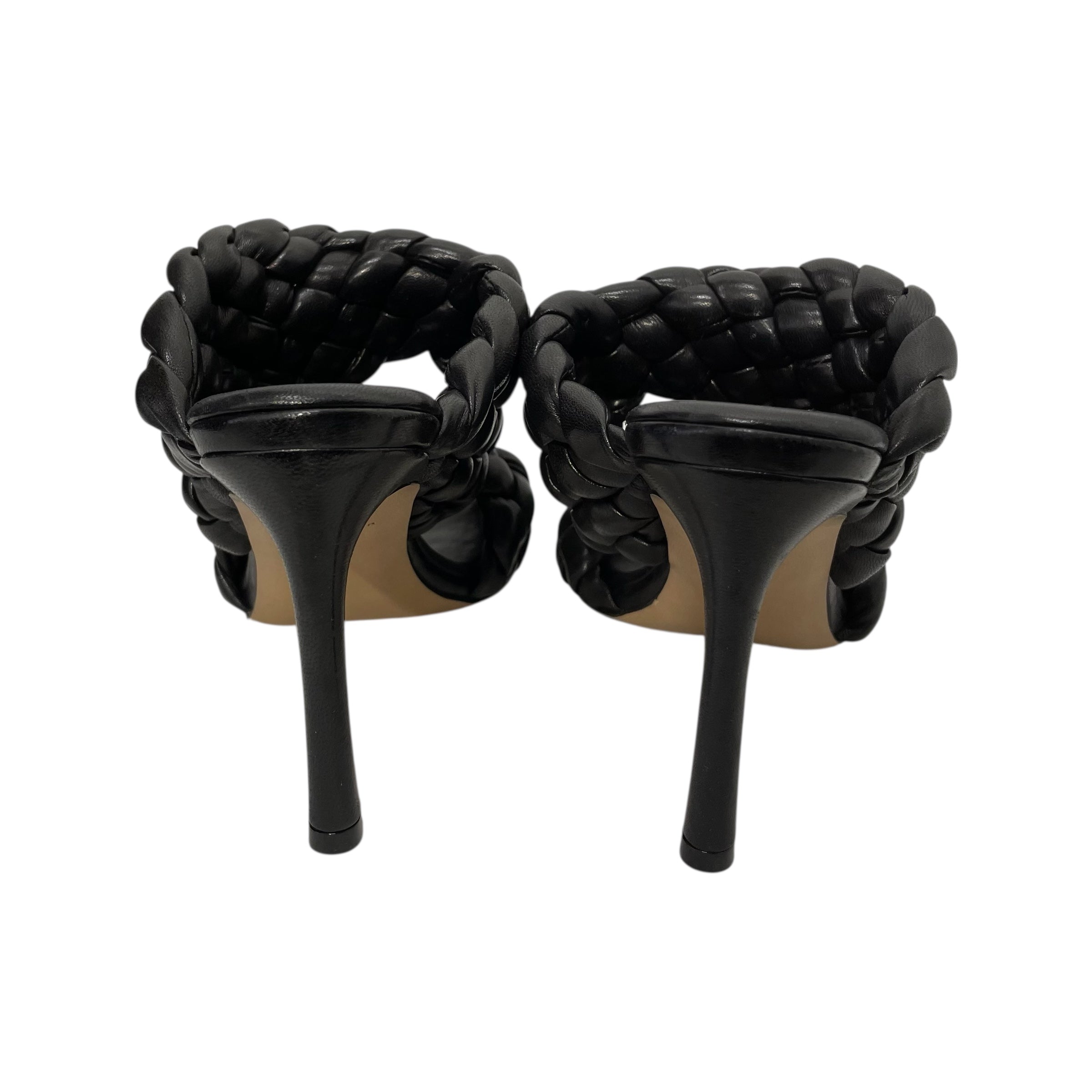 BOTTEGA VENETA/Heels/EU 36/Leather/BLK/Basket Twist Weave view 4